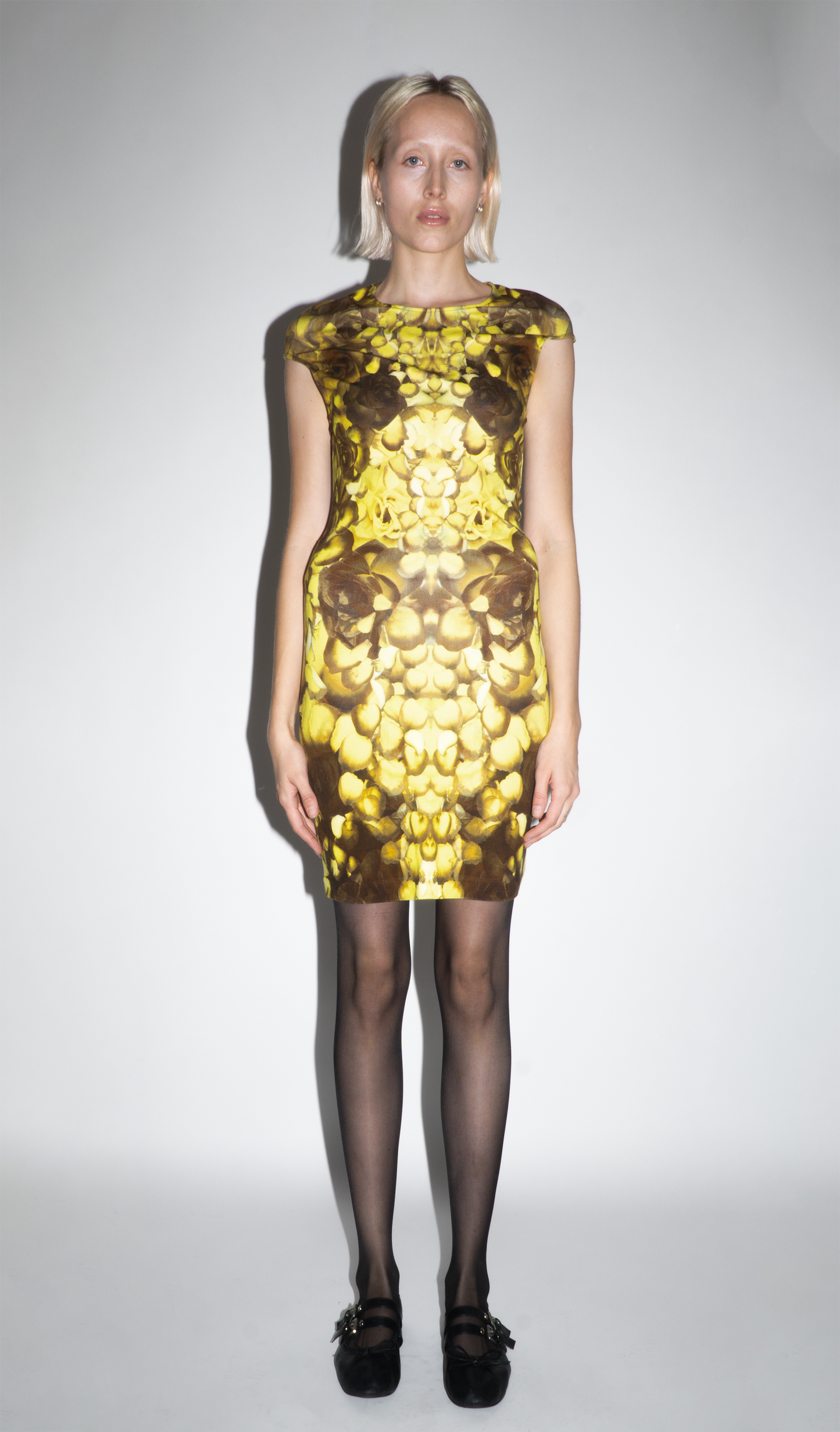 Alexander McQueen Brown and Yellow Print Dress