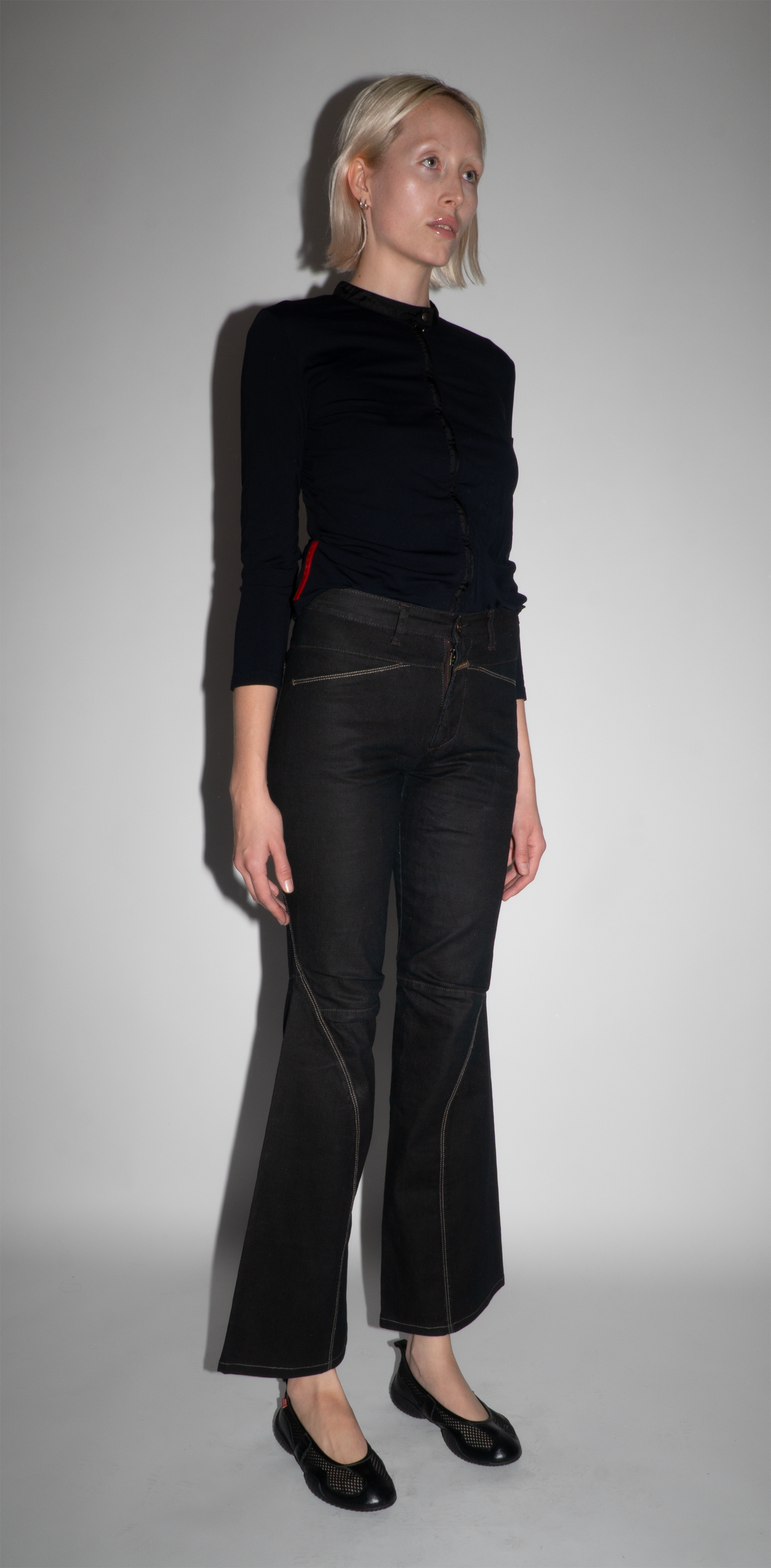 Marithé + François Girbaud Black Flare Trouser