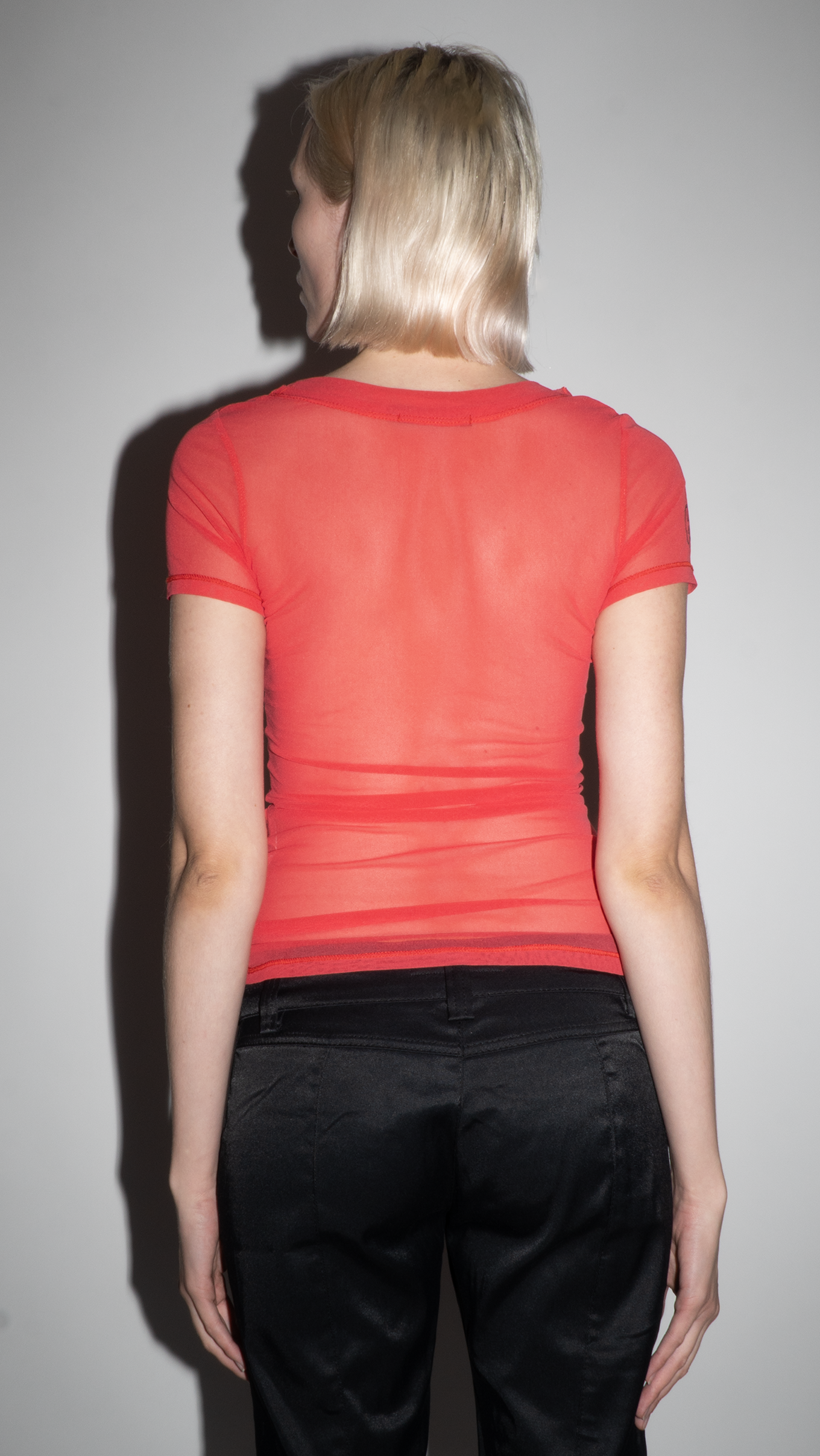 La Mode Est A Vous Red Sheer Top