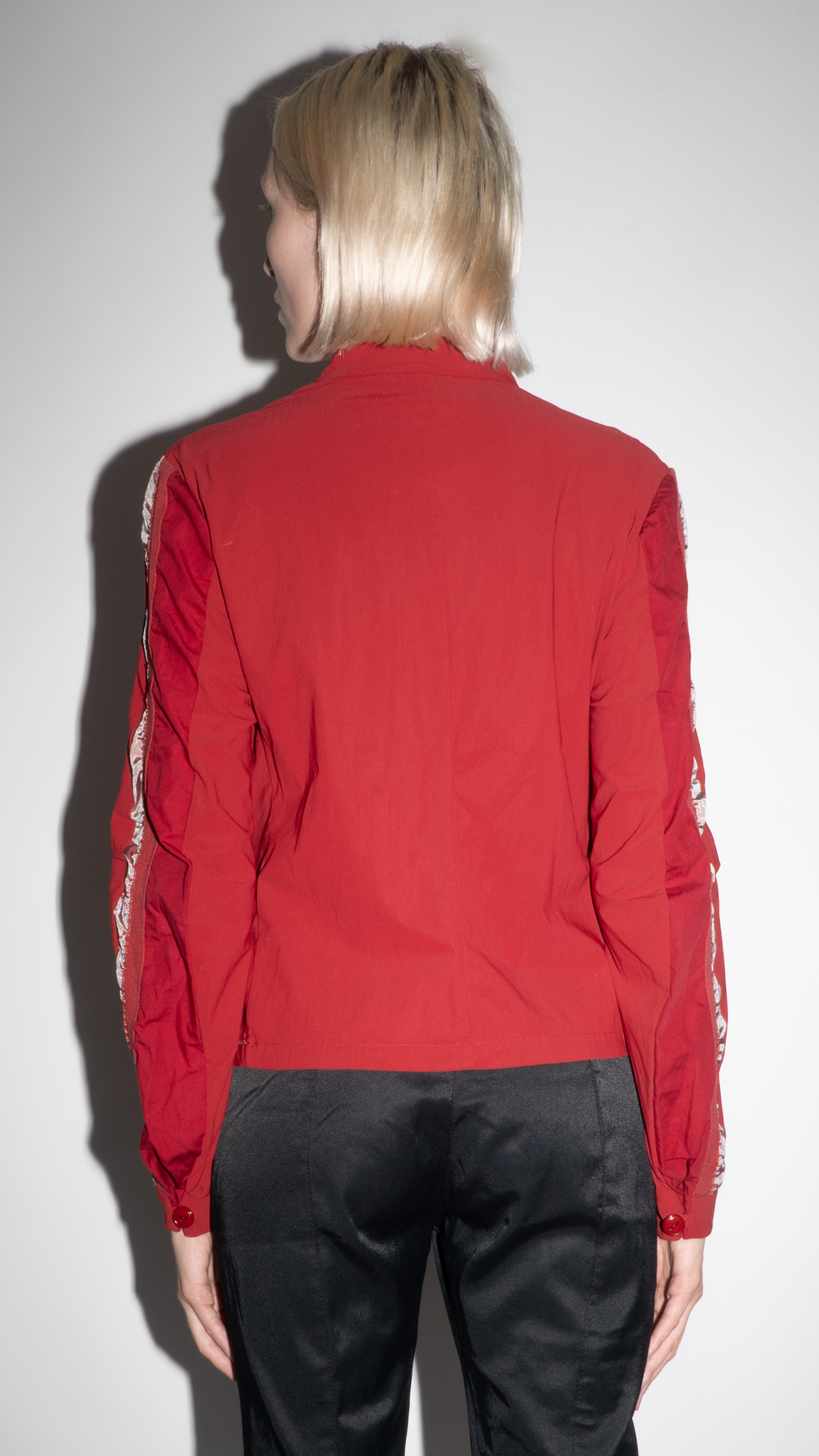 Marithé + François Girbaud Red Jacket With Two Way Zip