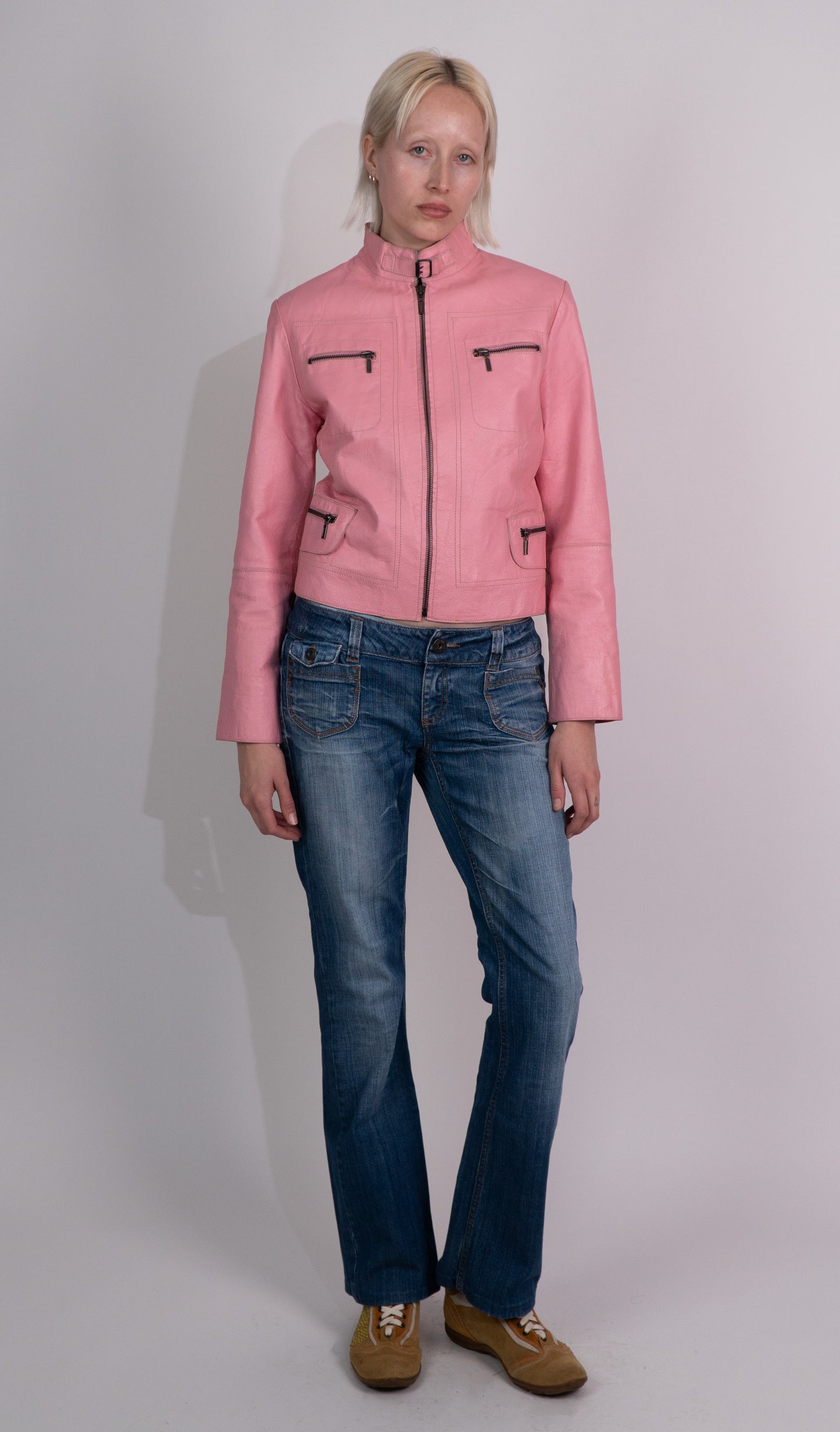 Low Waist Denim Flare Jeans