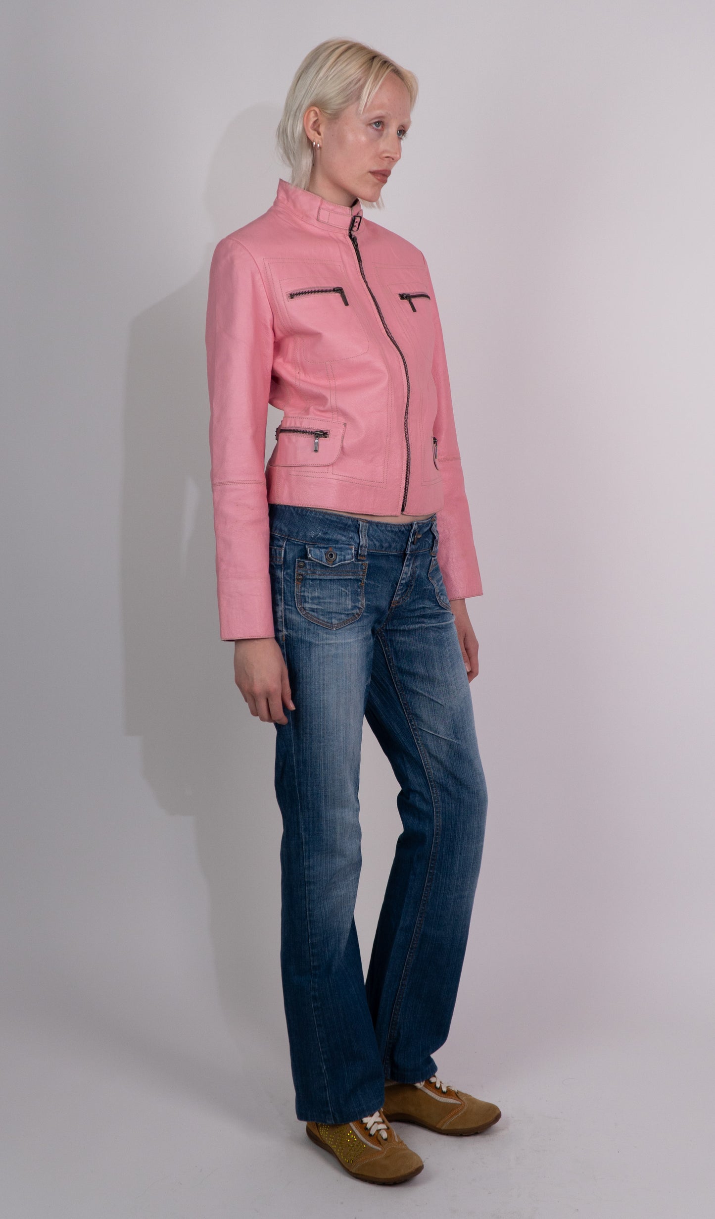 Low Waist Denim Flare Jeans