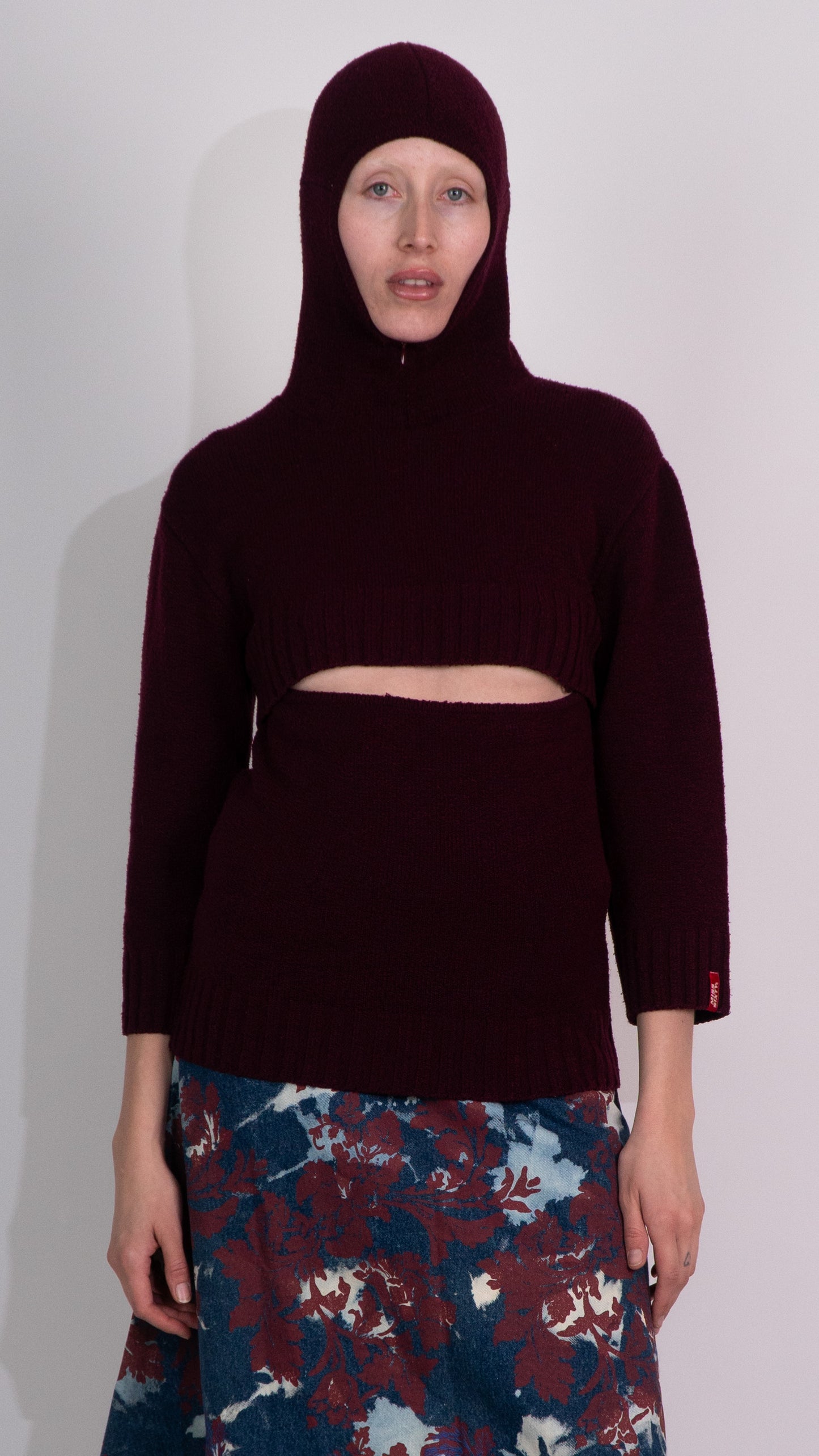 Miss Sixty Burgundy Hooded Jumper