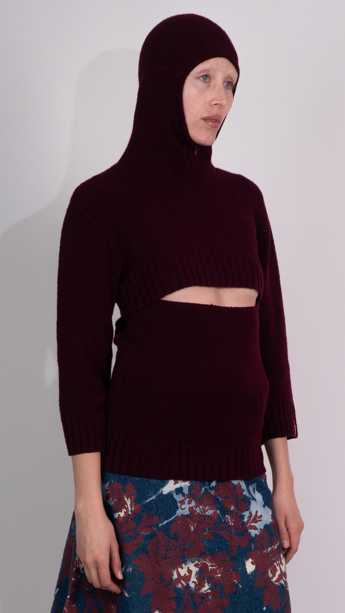 Miss Sixty Burgundy Hooded Jumper