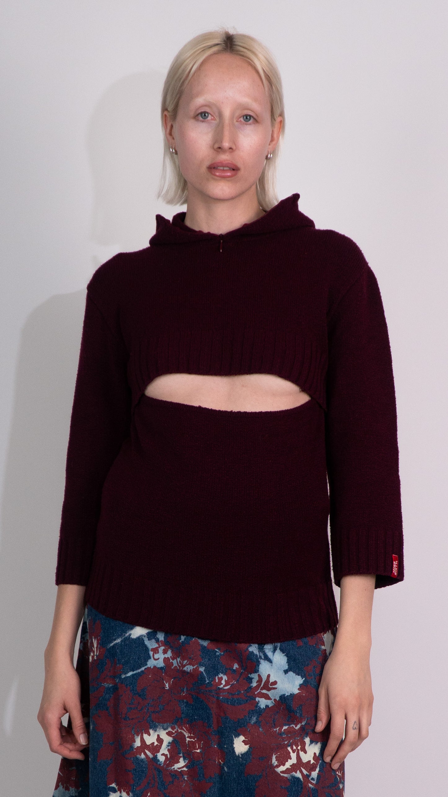 Miss Sixty Burgundy Hooded Jumper
