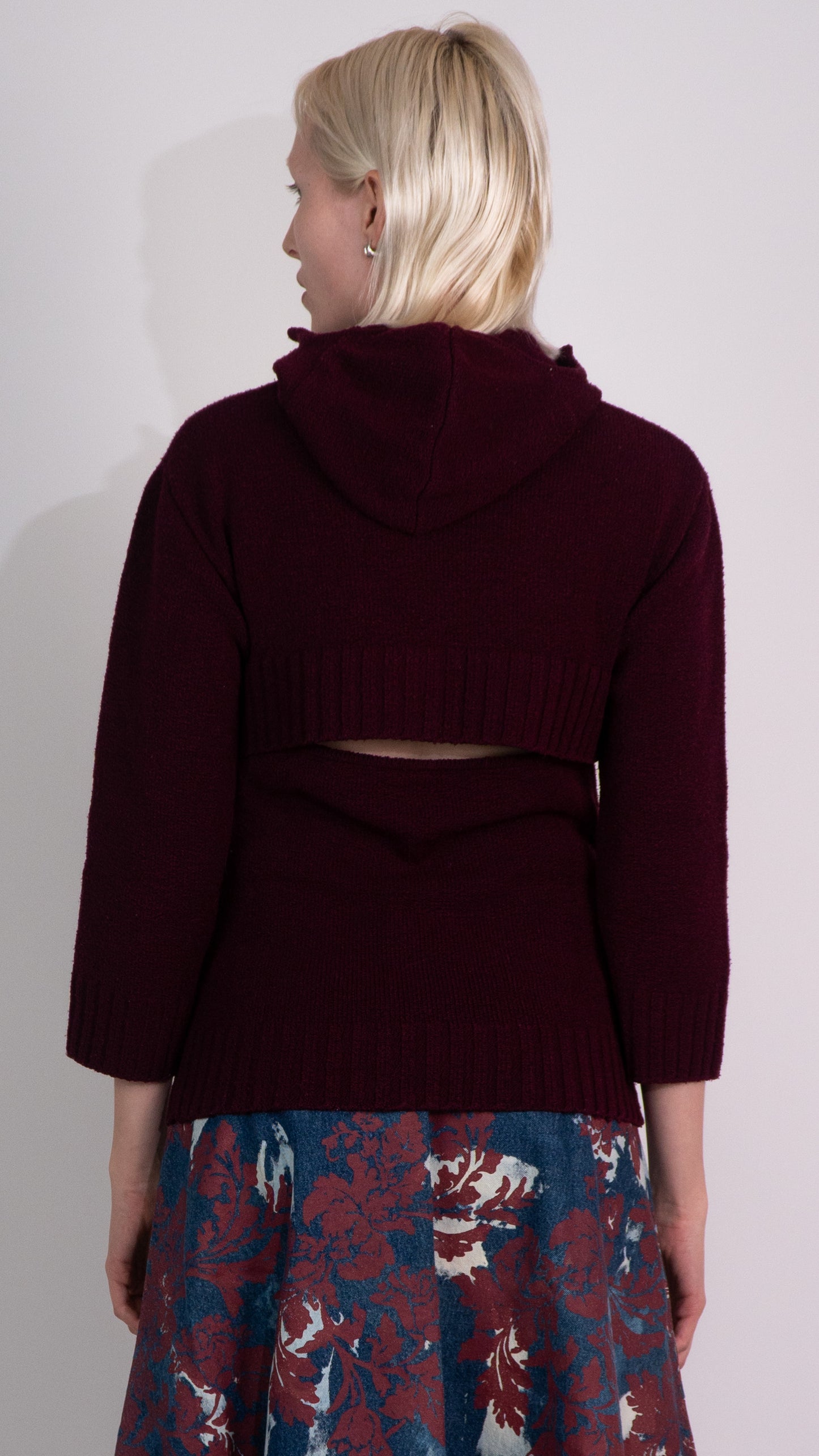 Miss Sixty Burgundy Hooded Jumper