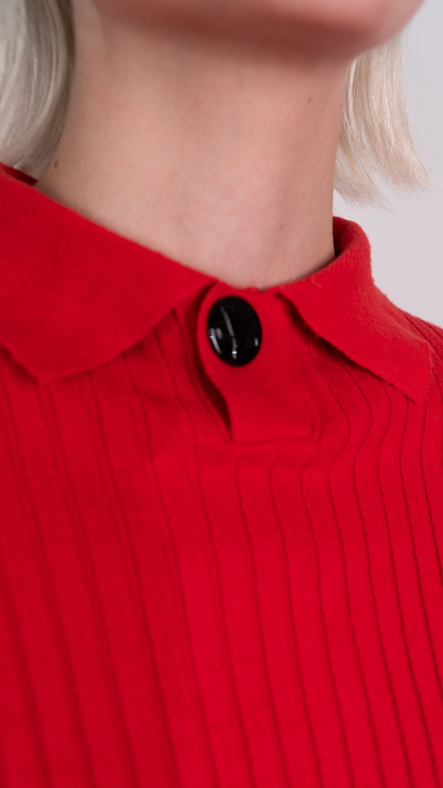 Versace Jeans Couture Red Long Sleeve Polo Shirt