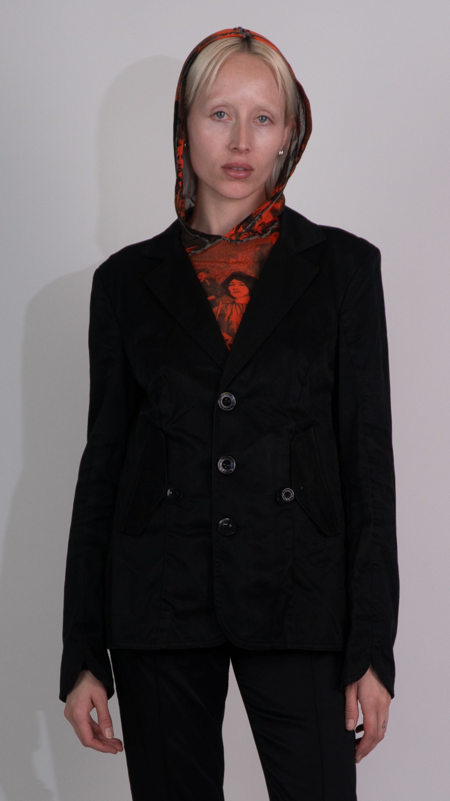 Diesel Black Button Up Blazer Jacket