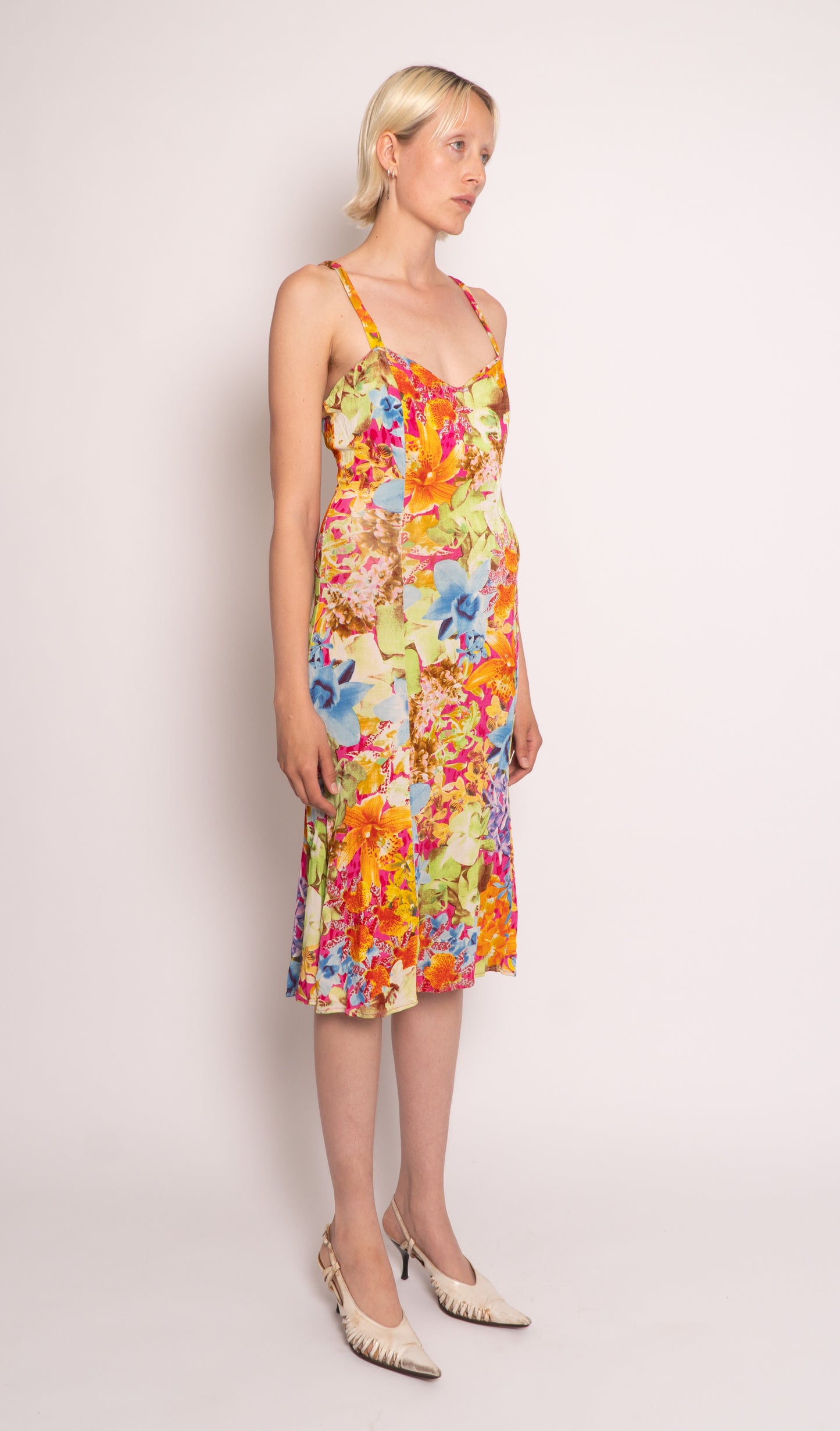 Versace Jeans Couture Floral Slip Dress / Medium