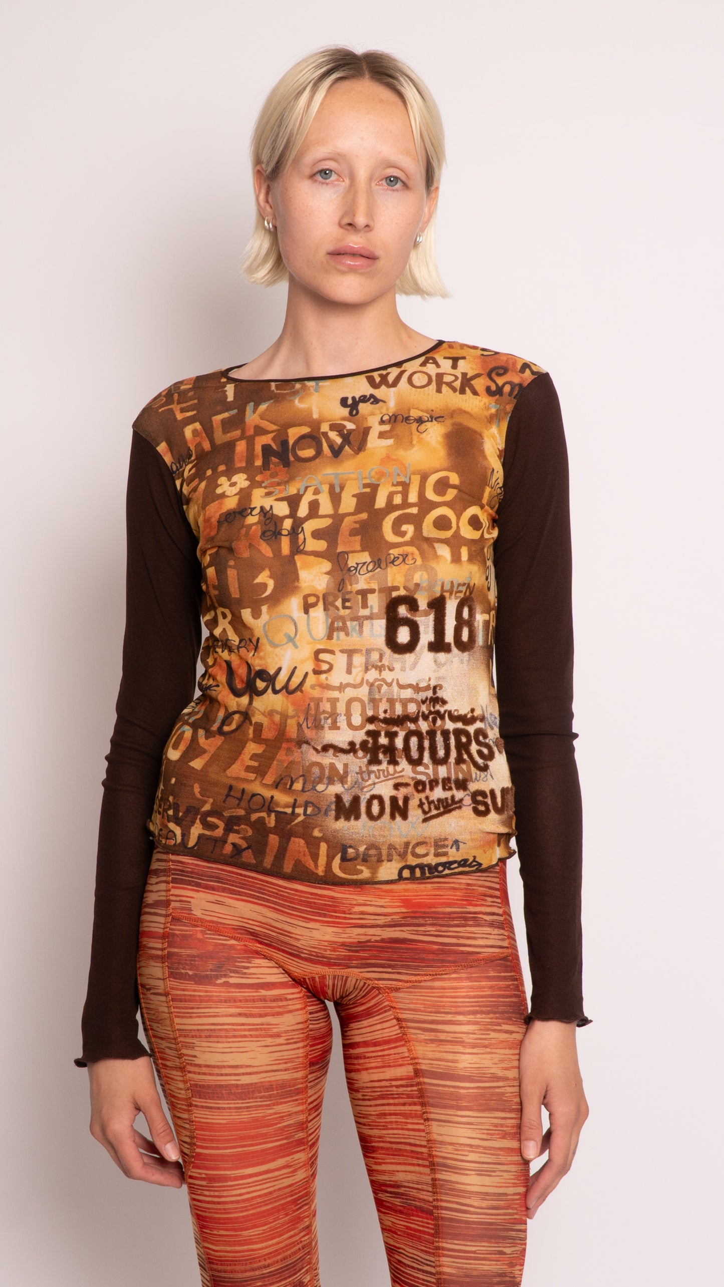 Cop Copine Y2K Long Sleeve Mesh Top