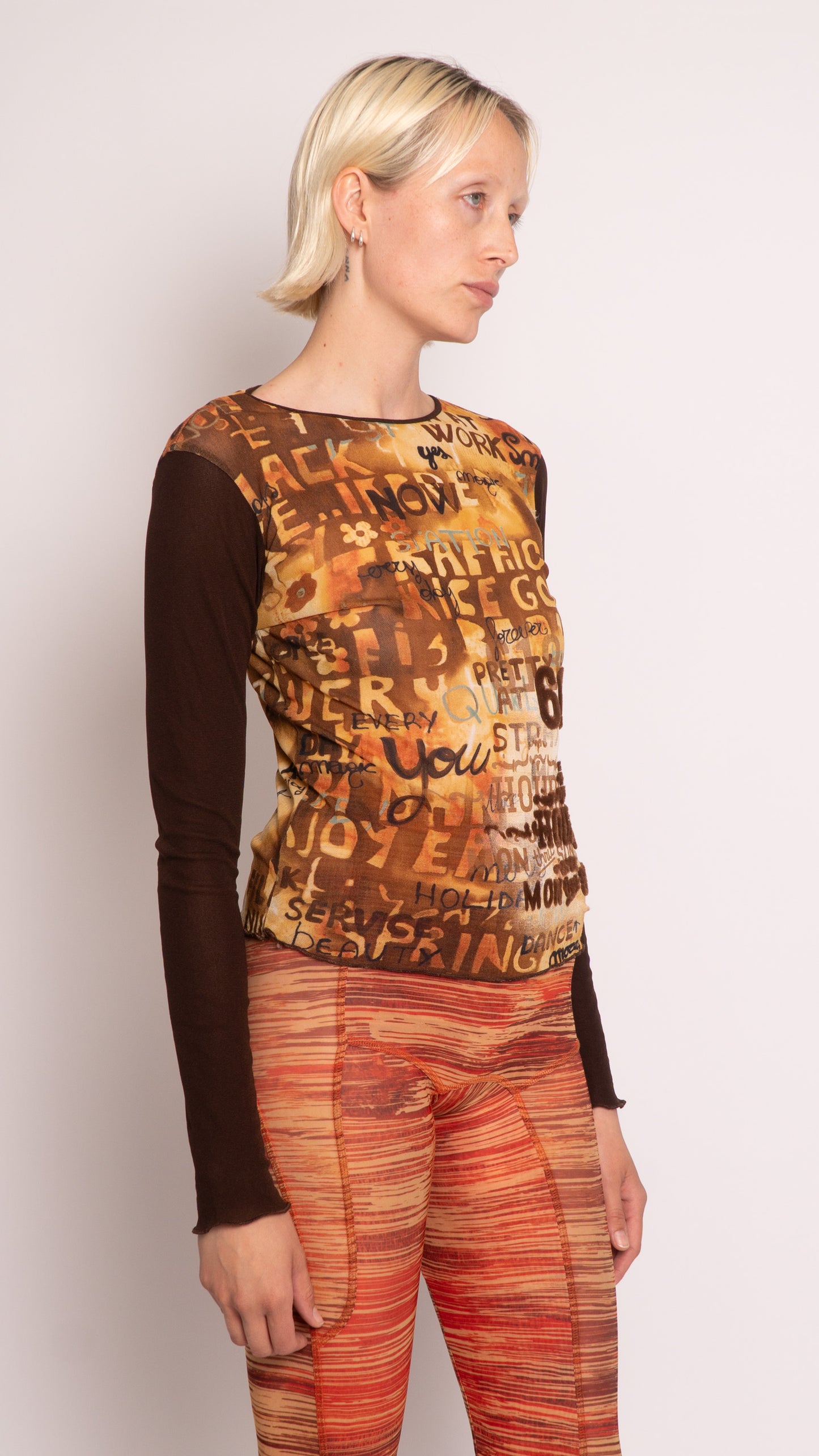 Cop Copine Y2K Long Sleeve Mesh Top