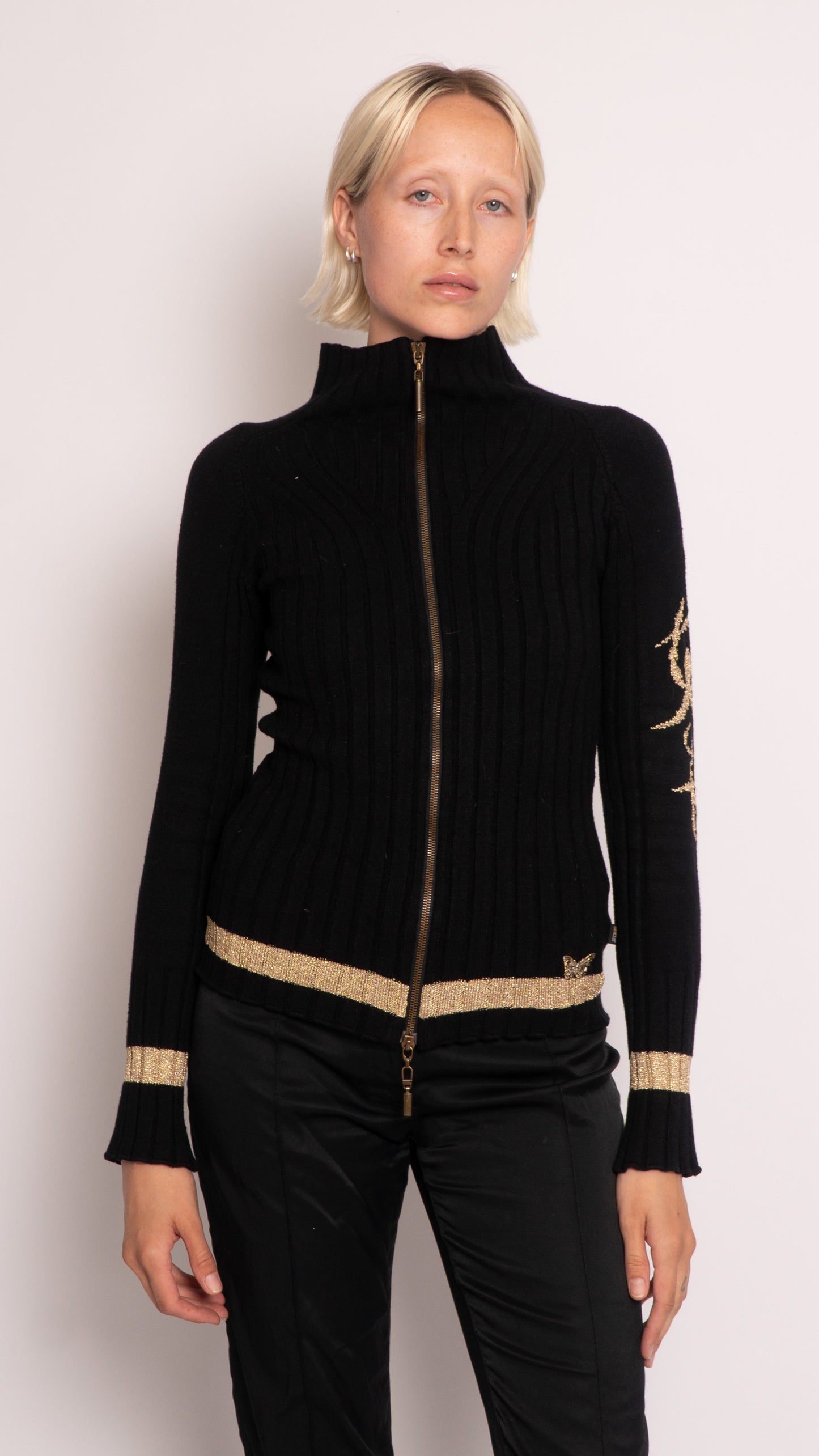 Just Cavalli Long Sleeve Zip Up Top