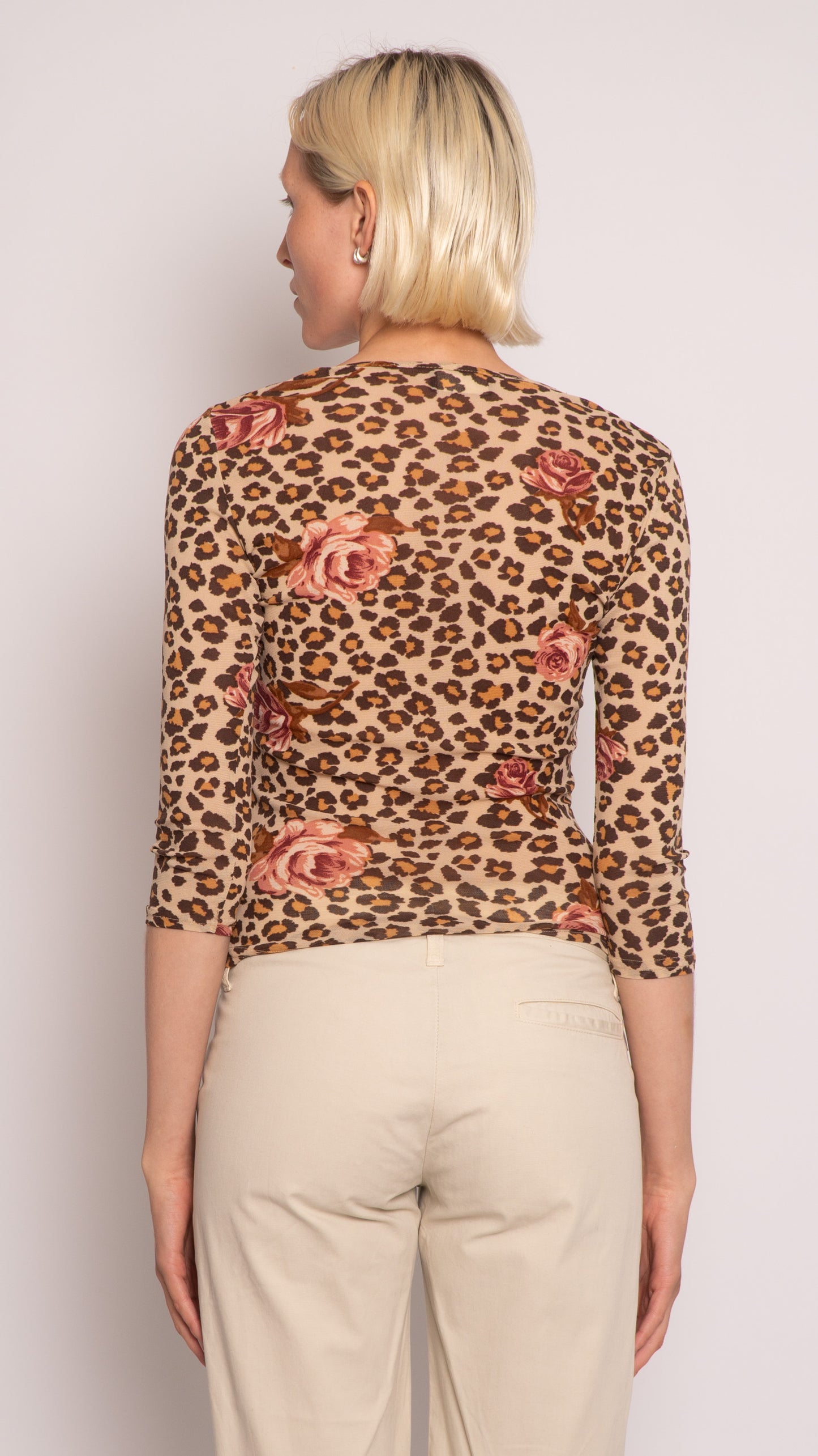 Morgan 3/4 Sleeve Leopard Print Top