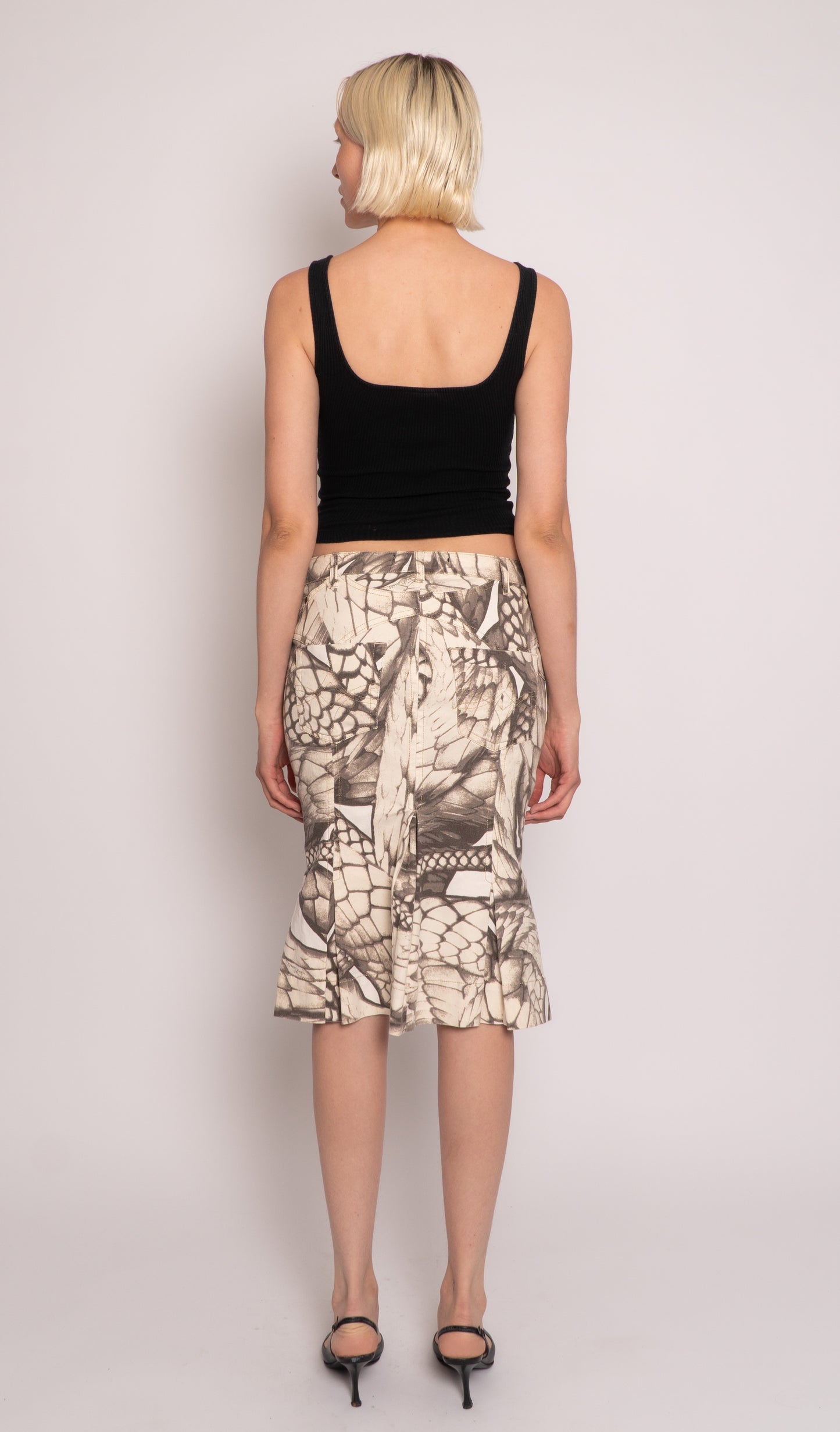 Just Cavalli Snake Midi Skirt