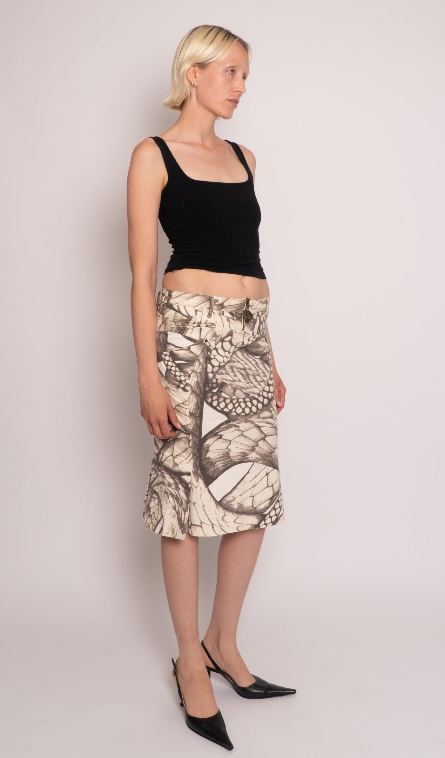 Just Cavalli Snake Midi Skirt