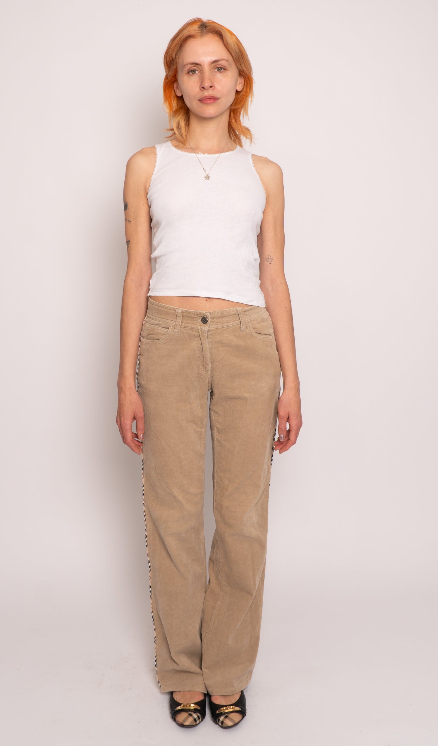 Burberry Wide Leg Corduroy Trouser