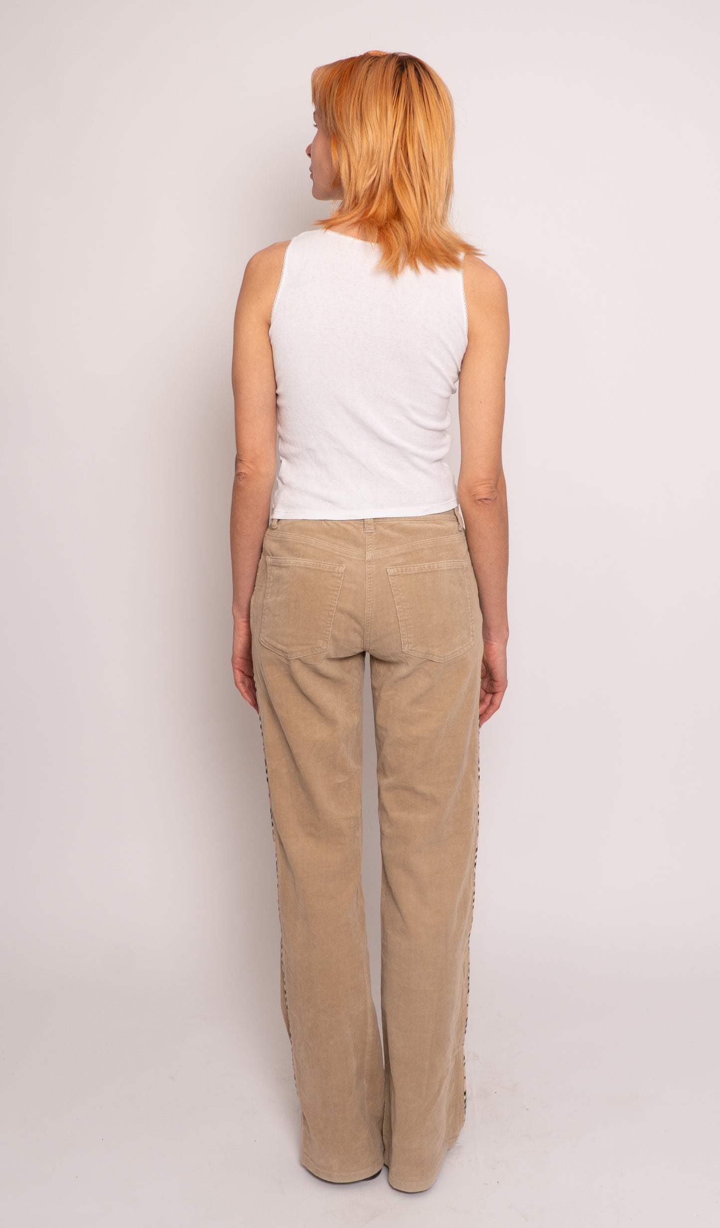 Burberry Wide Leg Corduroy Trouser