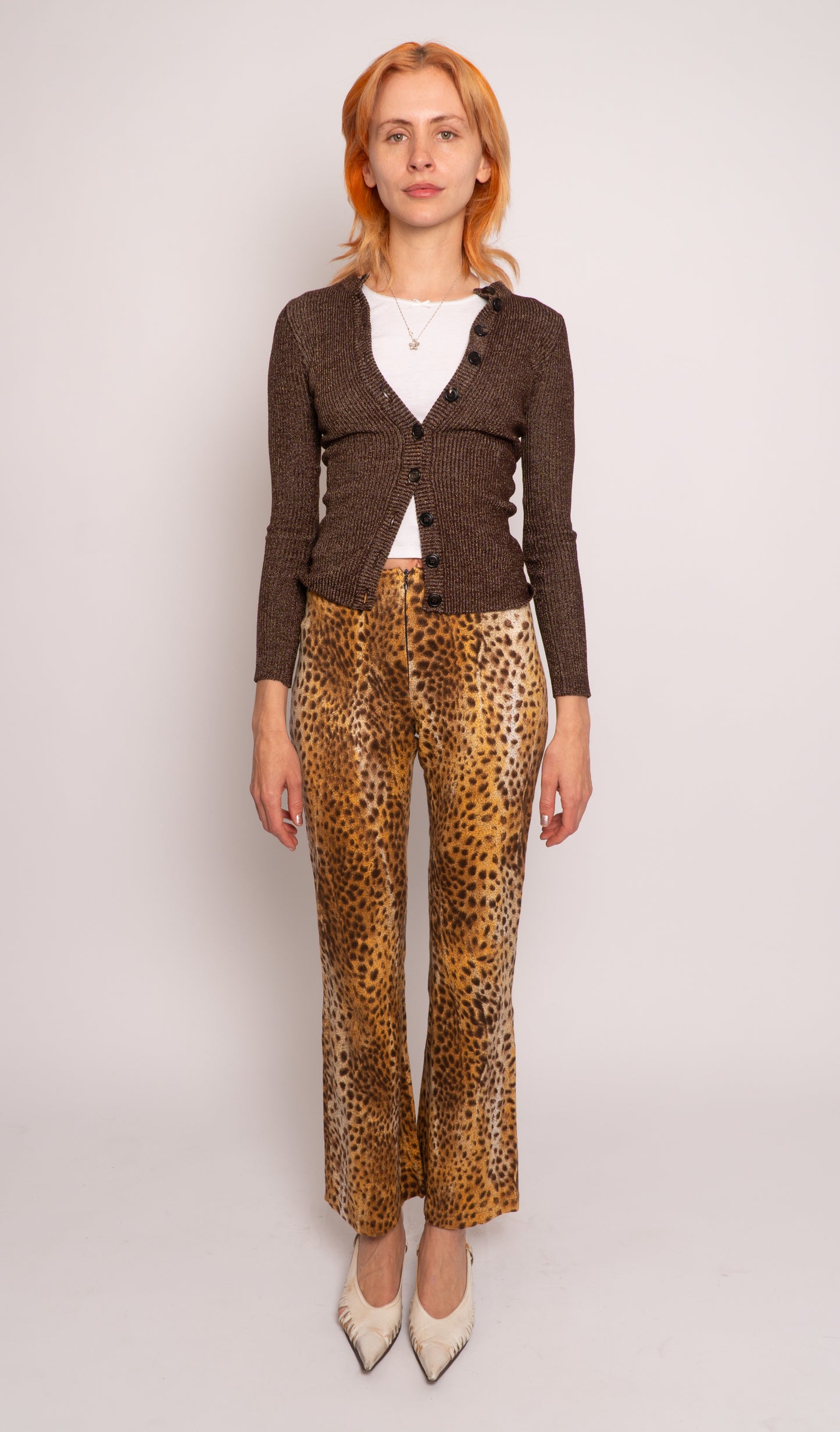 Morgan Leopard Print Flare Trouser