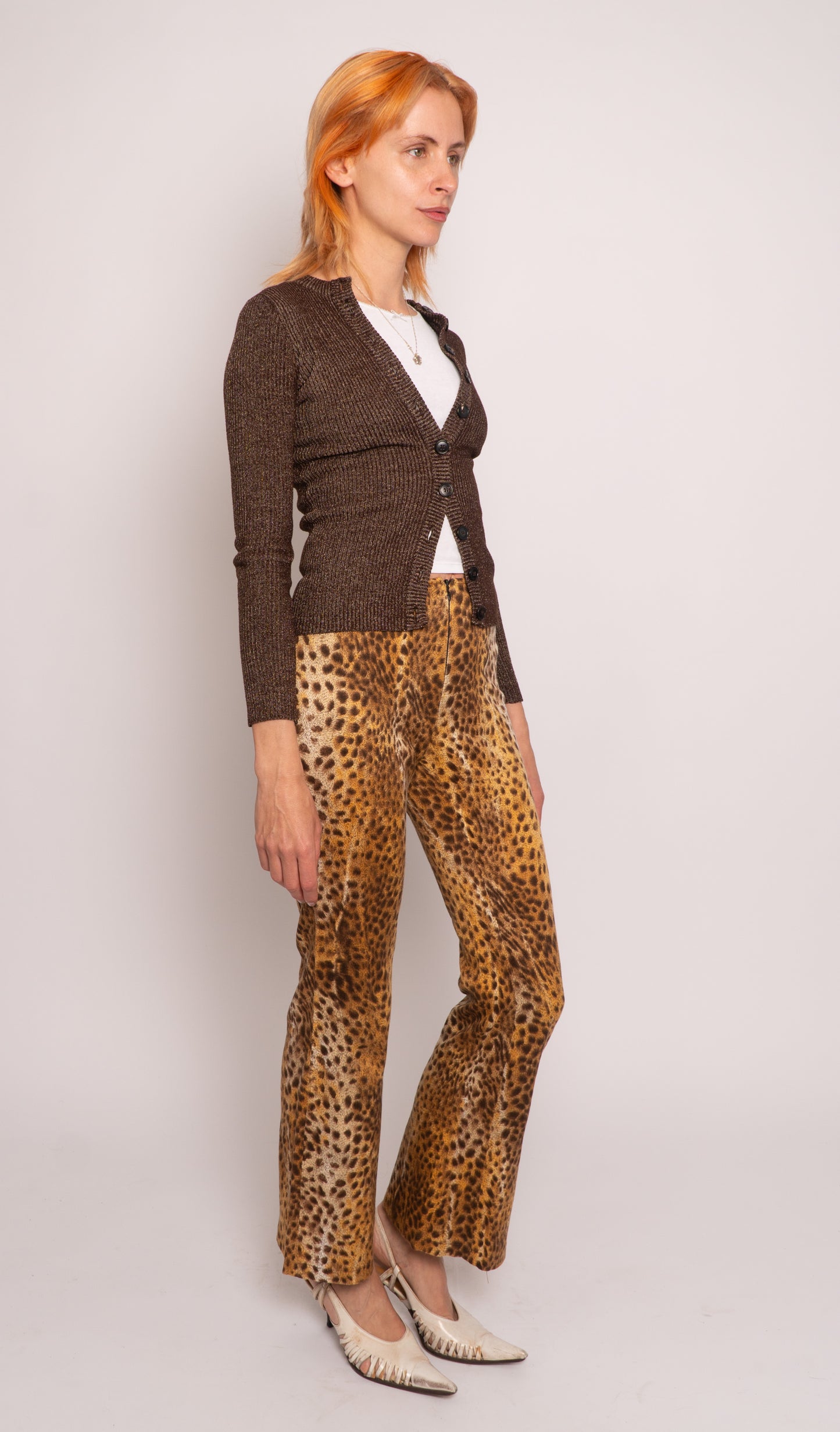 Morgan Leopard Print Flare Trouser