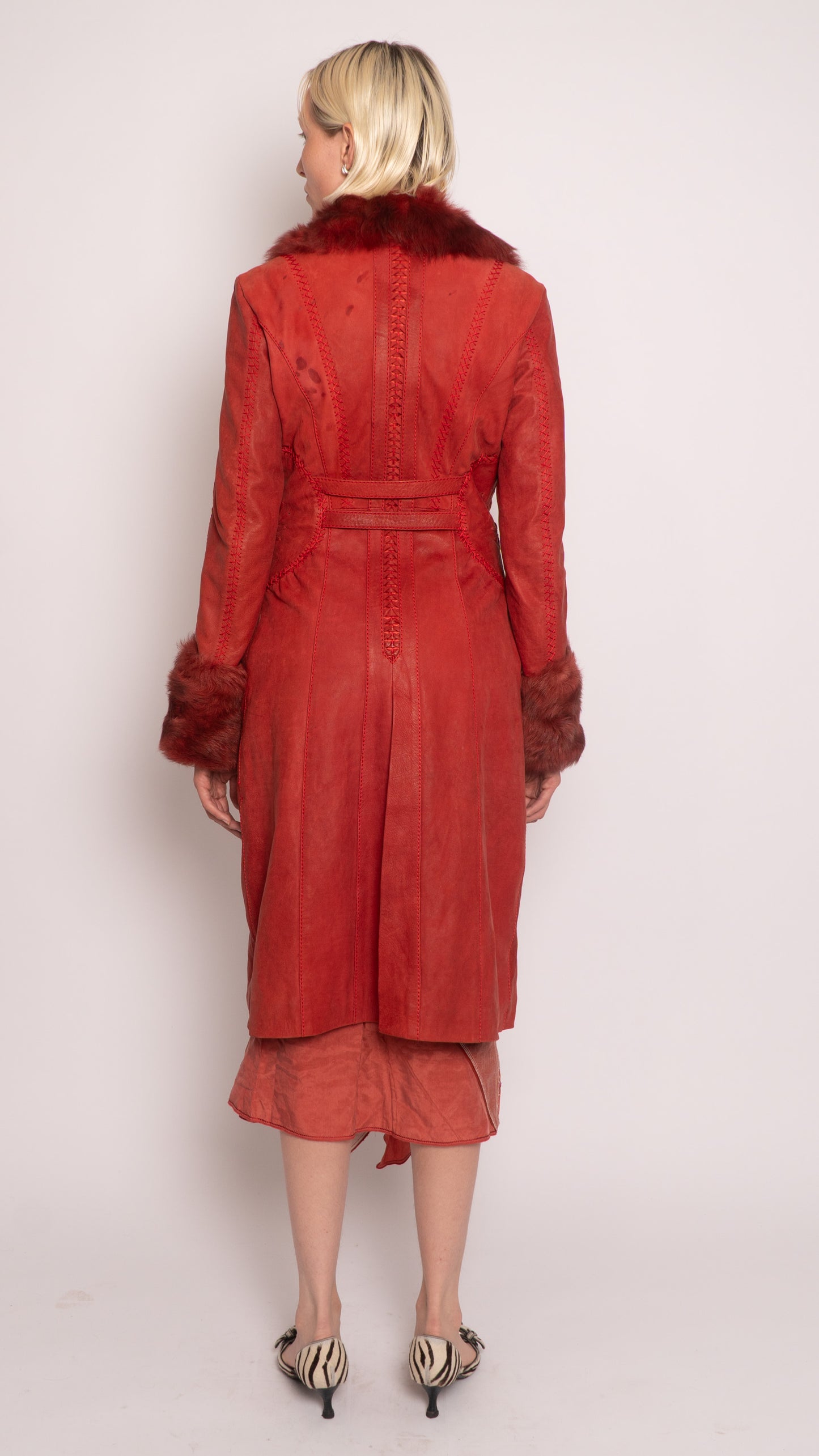 Roberto Cavalli Class Leather Coat