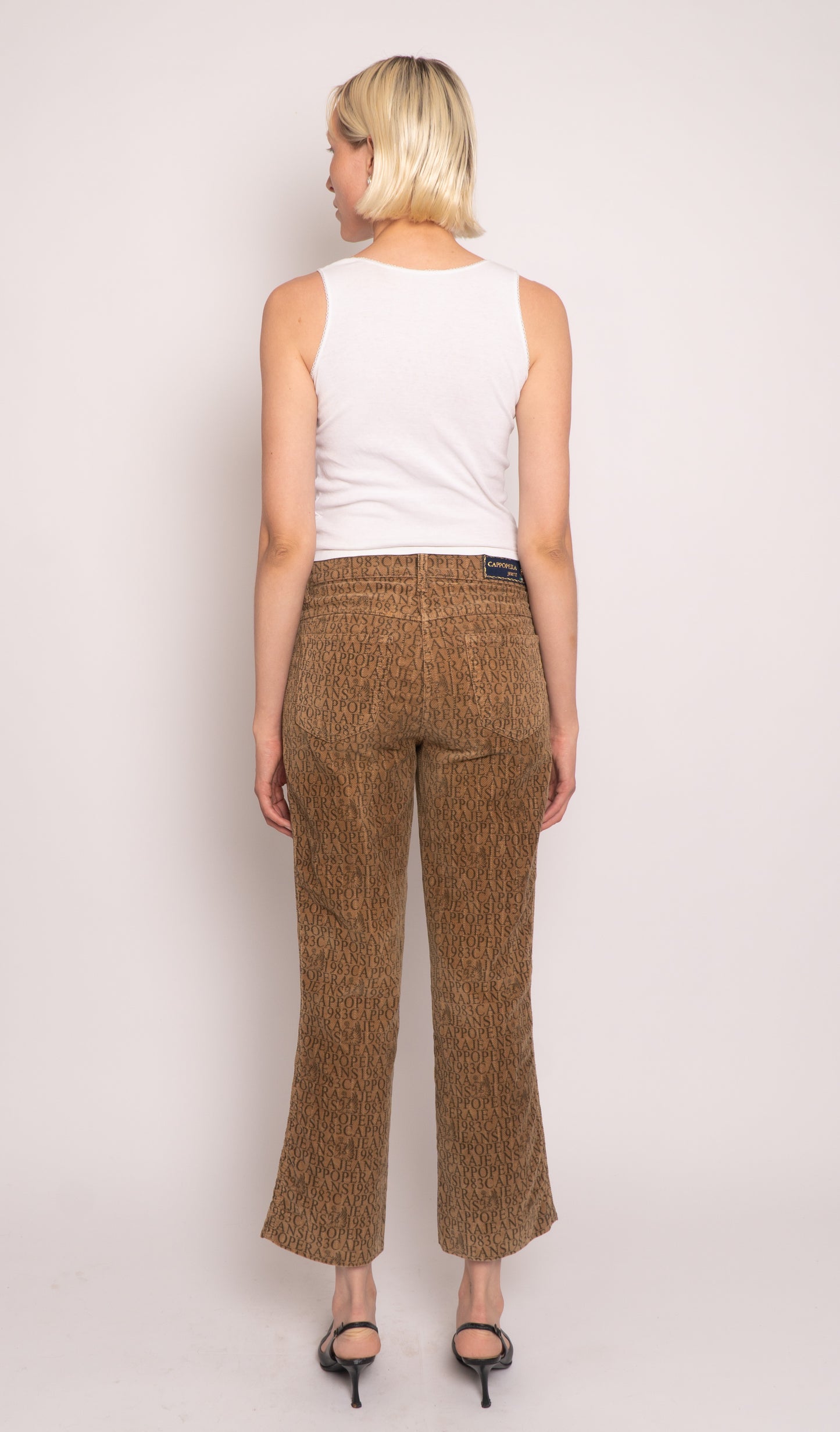 Cappopera Monogram Print Flare Trouser