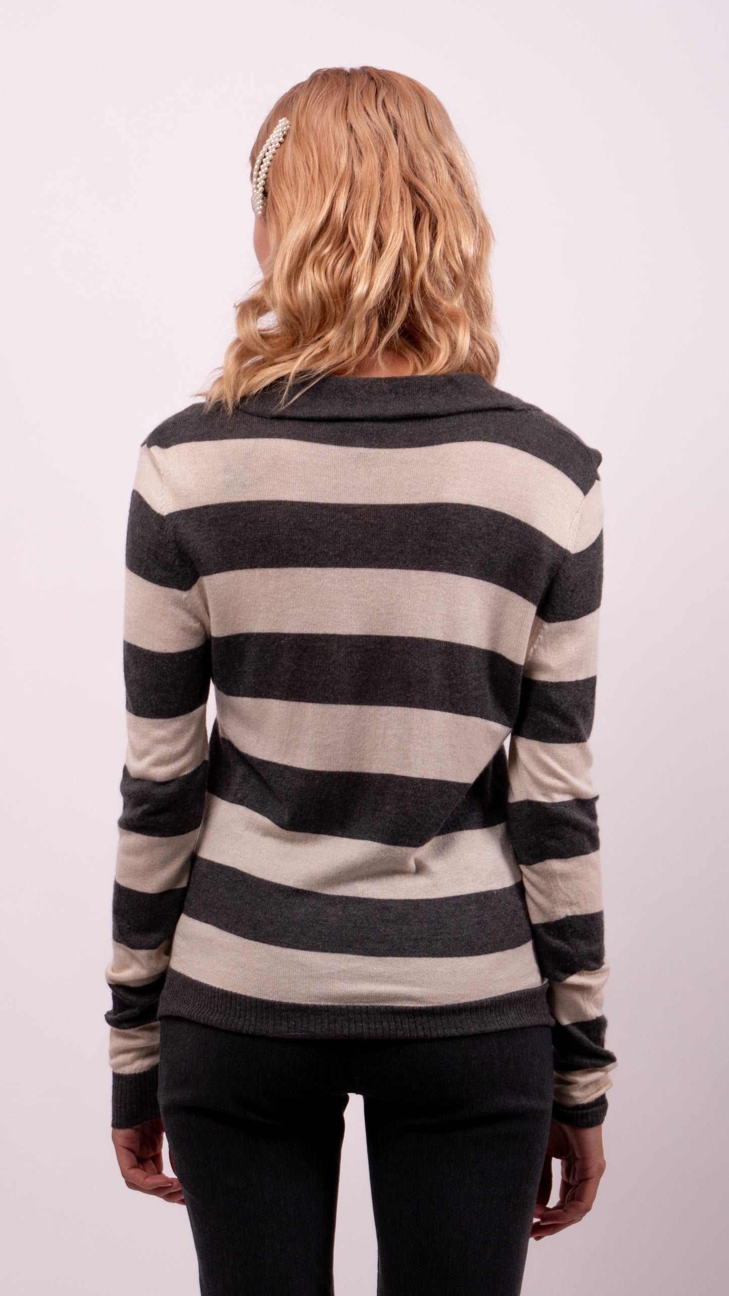 Armani Jeans Striped Button Up Long Sleeve Shirt