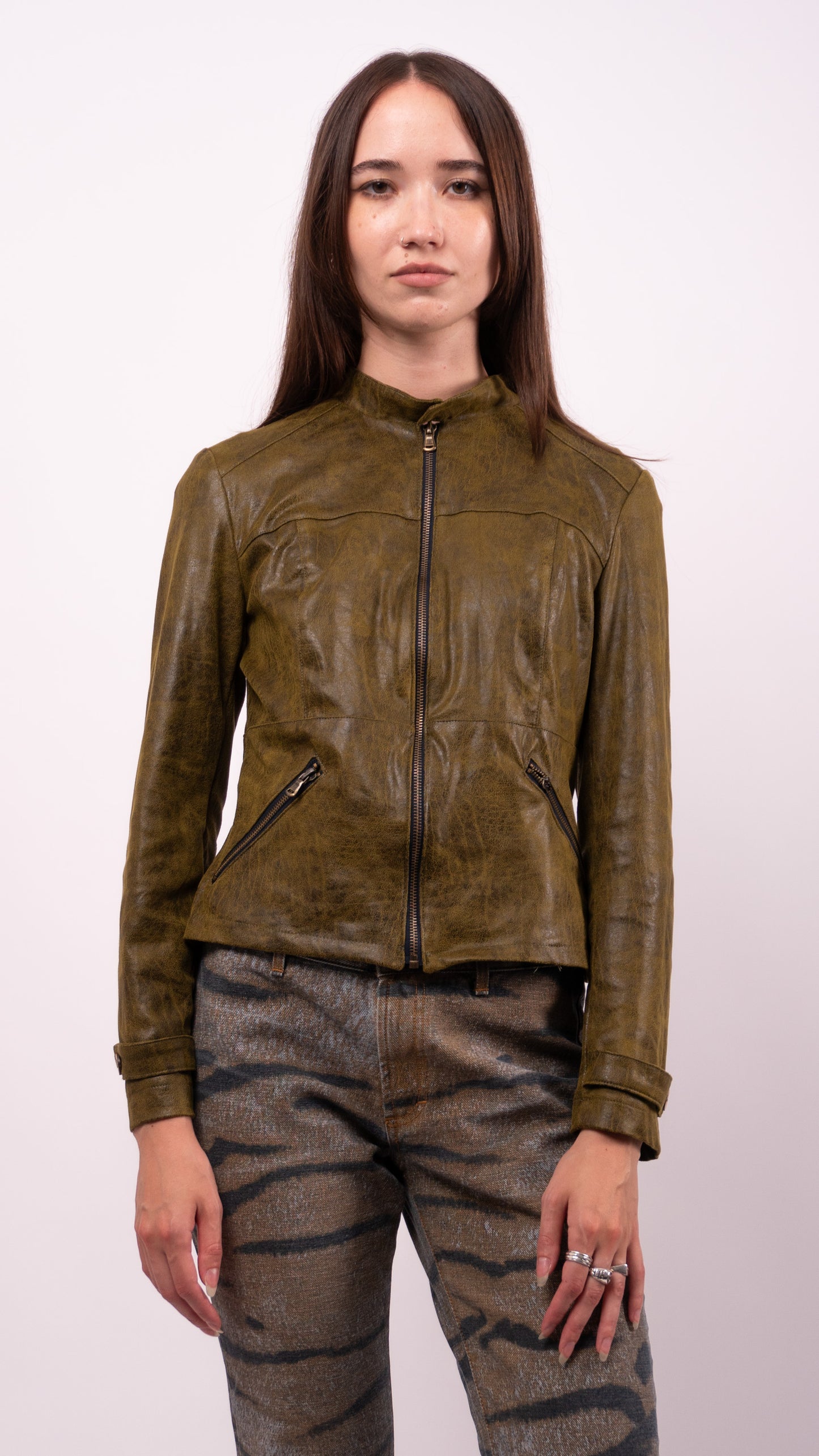 Italian Vintage Suede Zip Up Jacket