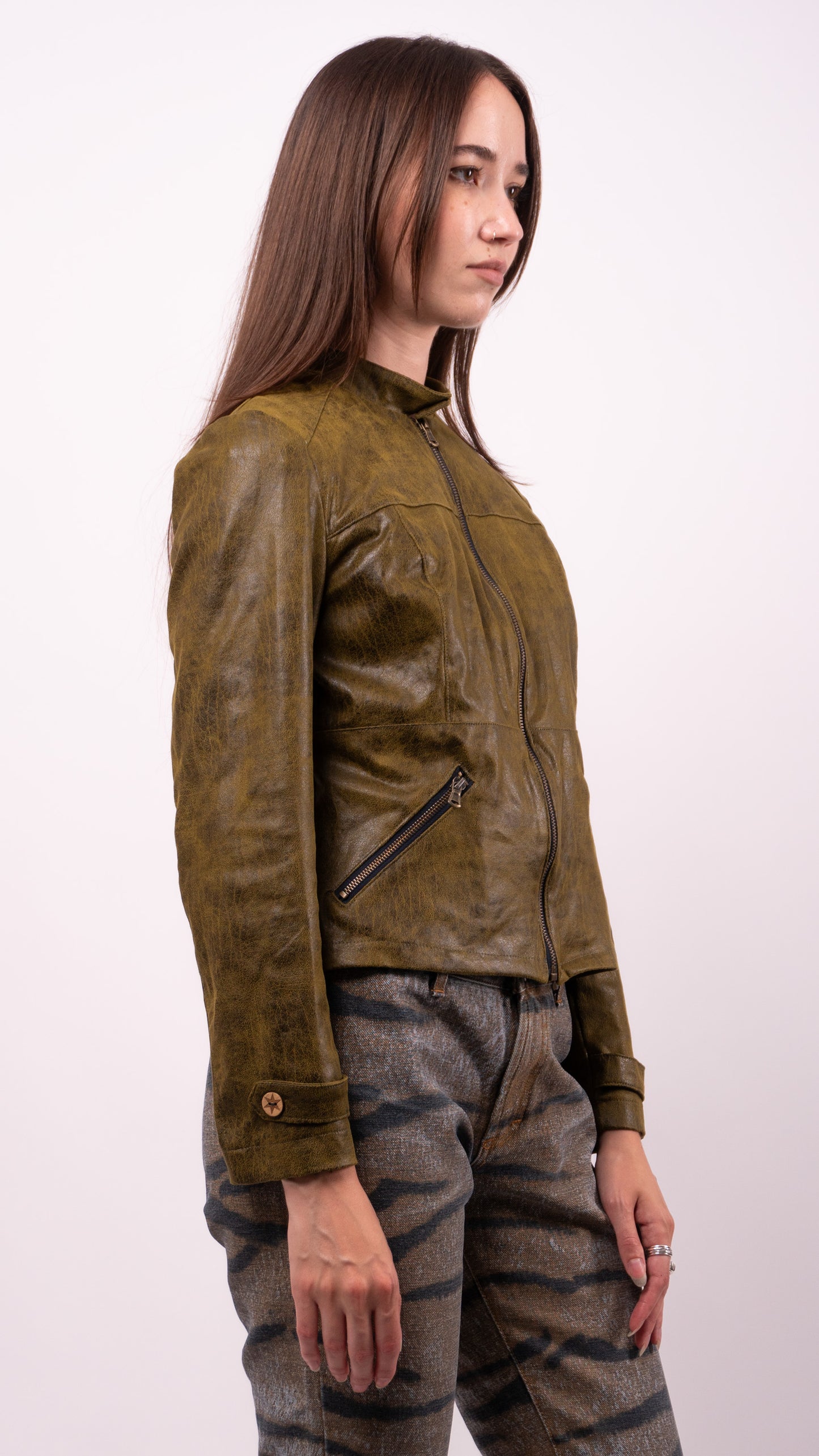 Italian Vintage Suede Zip Up Jacket