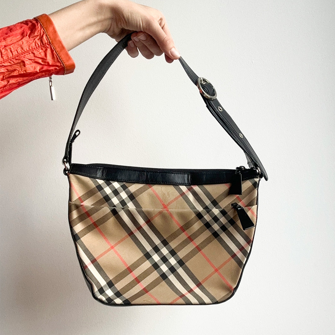 Burberry 1990's Nova Check Shoulder Bag