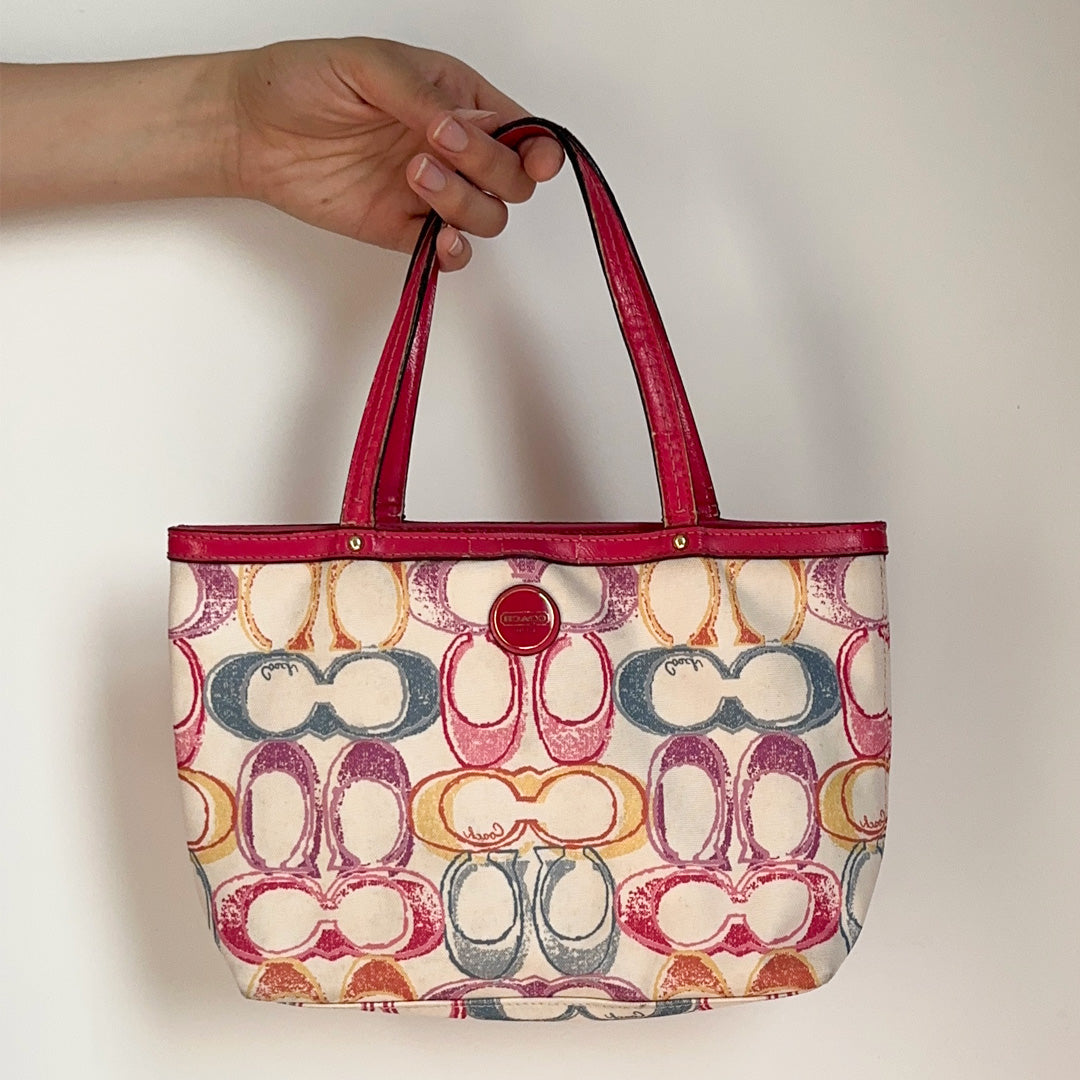 Coach Monogram Multi Coloured Handbag 