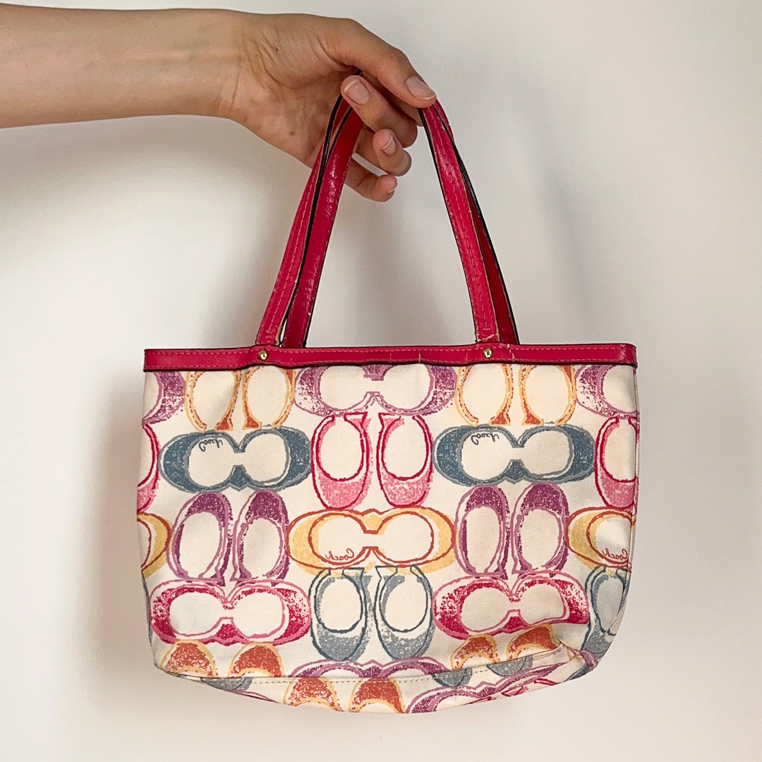 Coach Monogram Multi Coloured Handbag 
