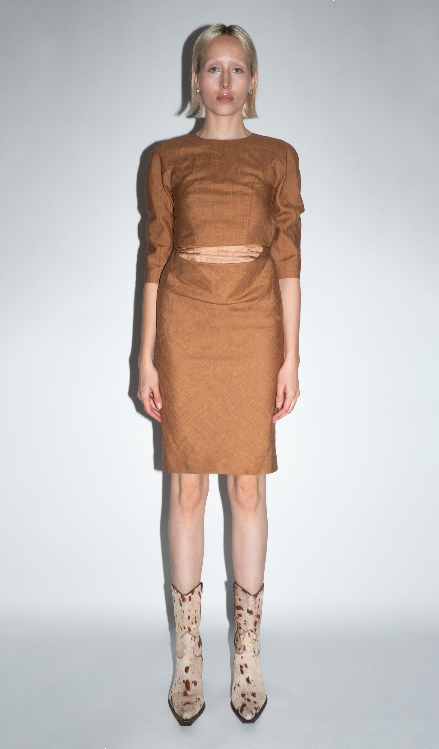 Burberry AW19 Runway Dress in Brown