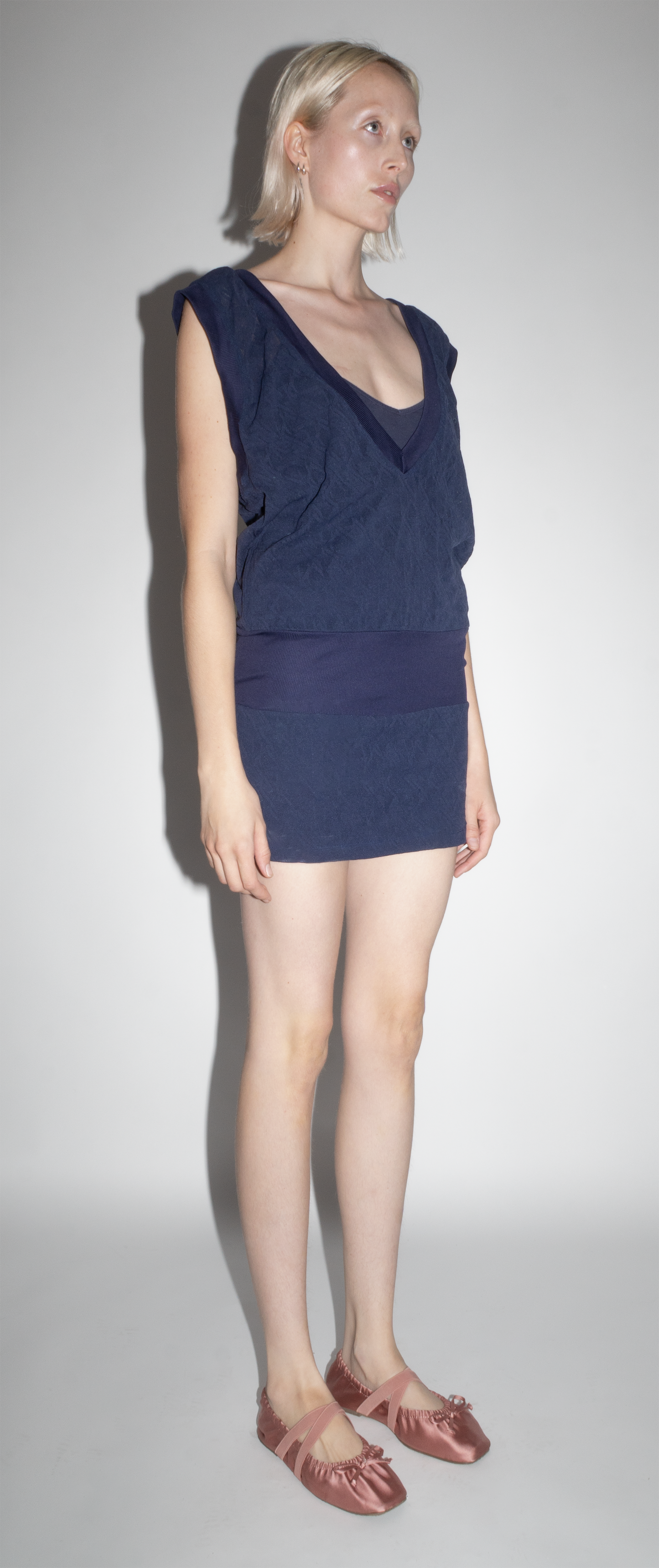 Diesel Navy V Neck Dress