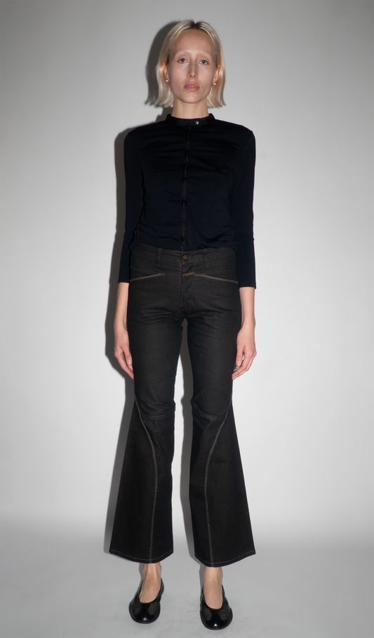 Marithé + François Girbaud Black Flare Trouser