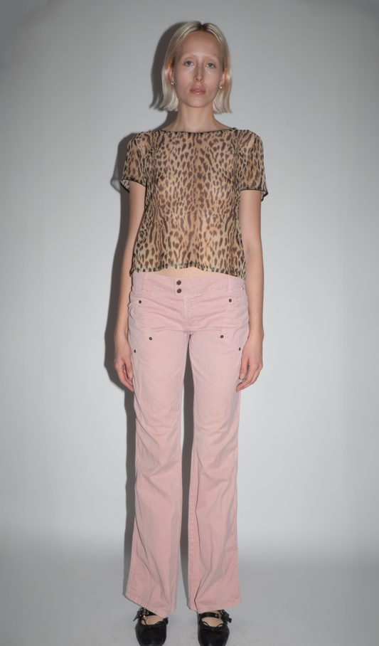 Dolce Gabbana Pink Flare Trouser