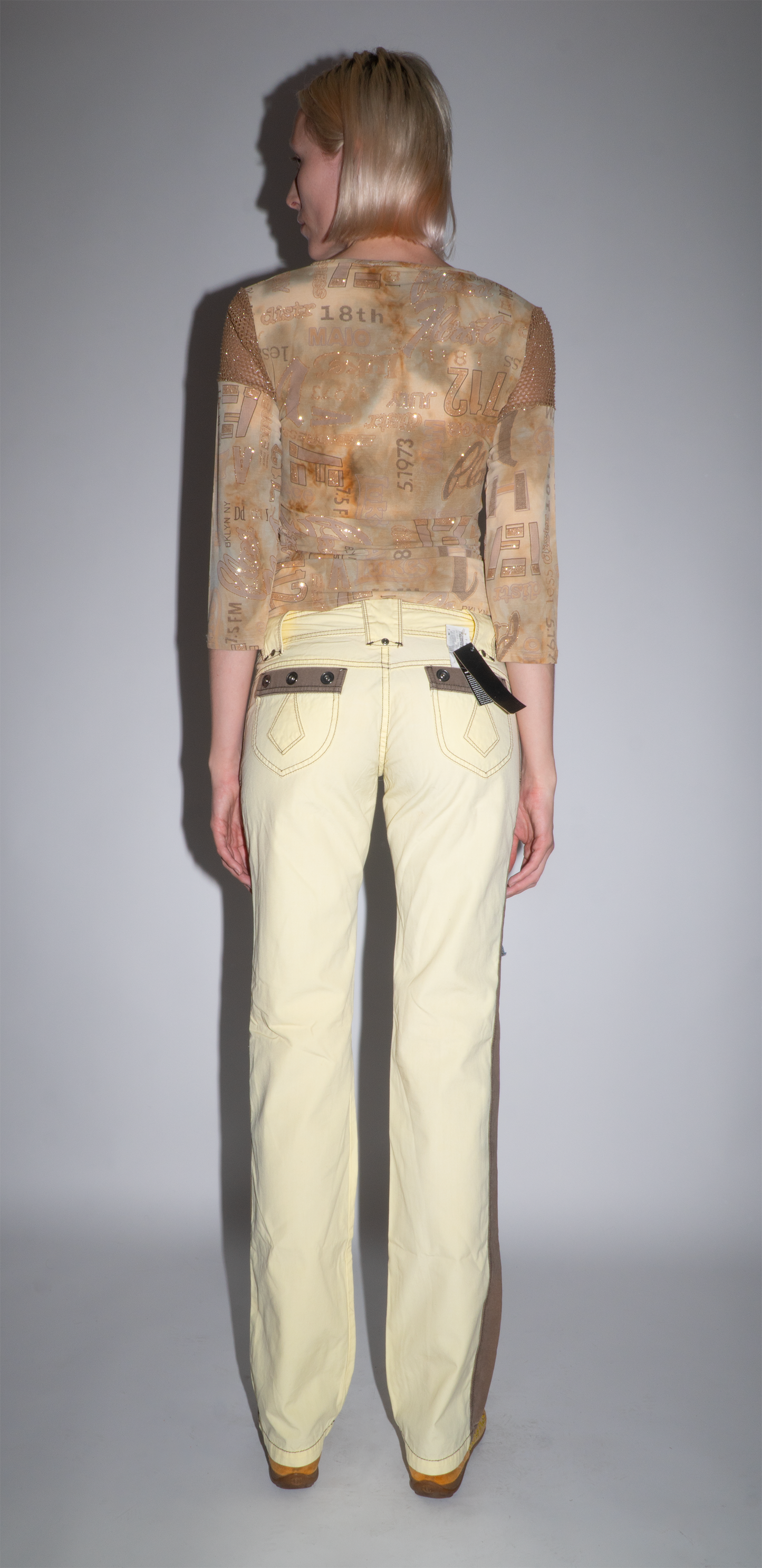 Diesel Wide Leg Yellow Trouser