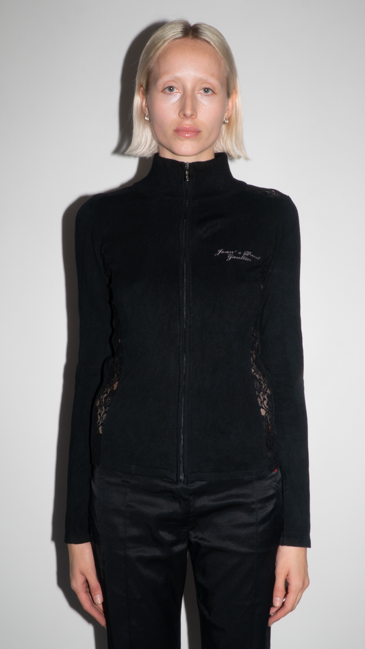 Jean Paul Gaultier Black Long-Sleeve Zip Up