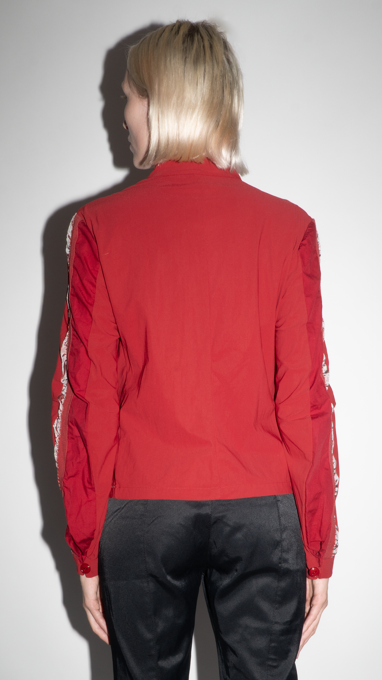 Marithé + François Girbaud Red Jacket With Two Way Zip