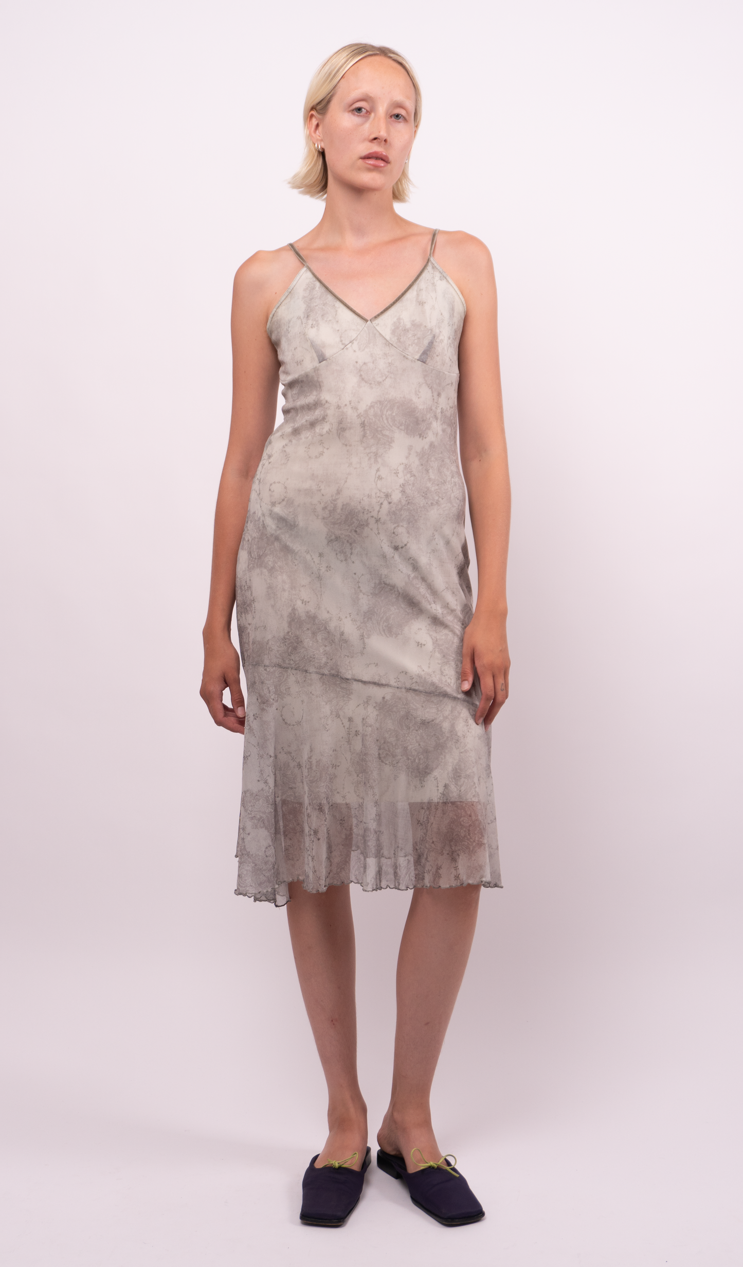 Fransa Double Layered Mesh Slip Dress