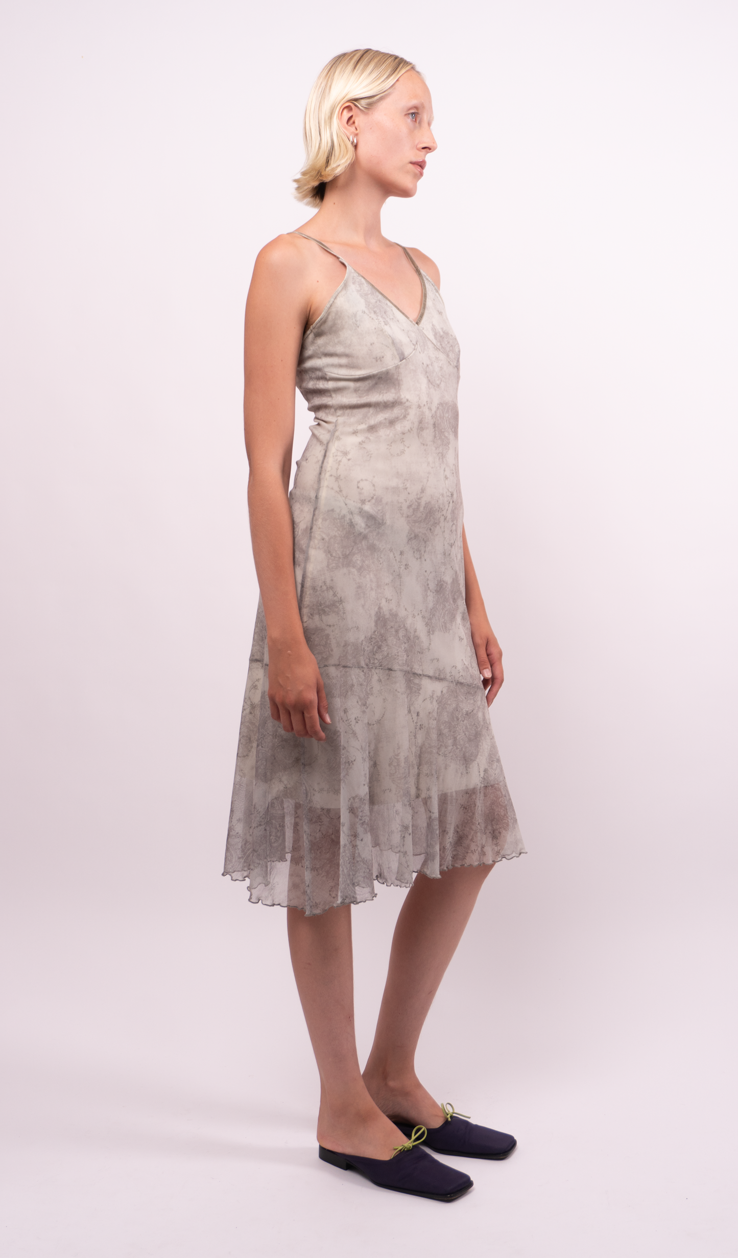 Fransa Double Layered Mesh Slip Dress