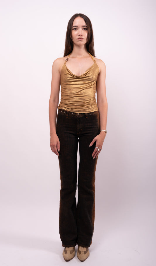 Just Cavalli Flare Jeans with Eyelet Waist