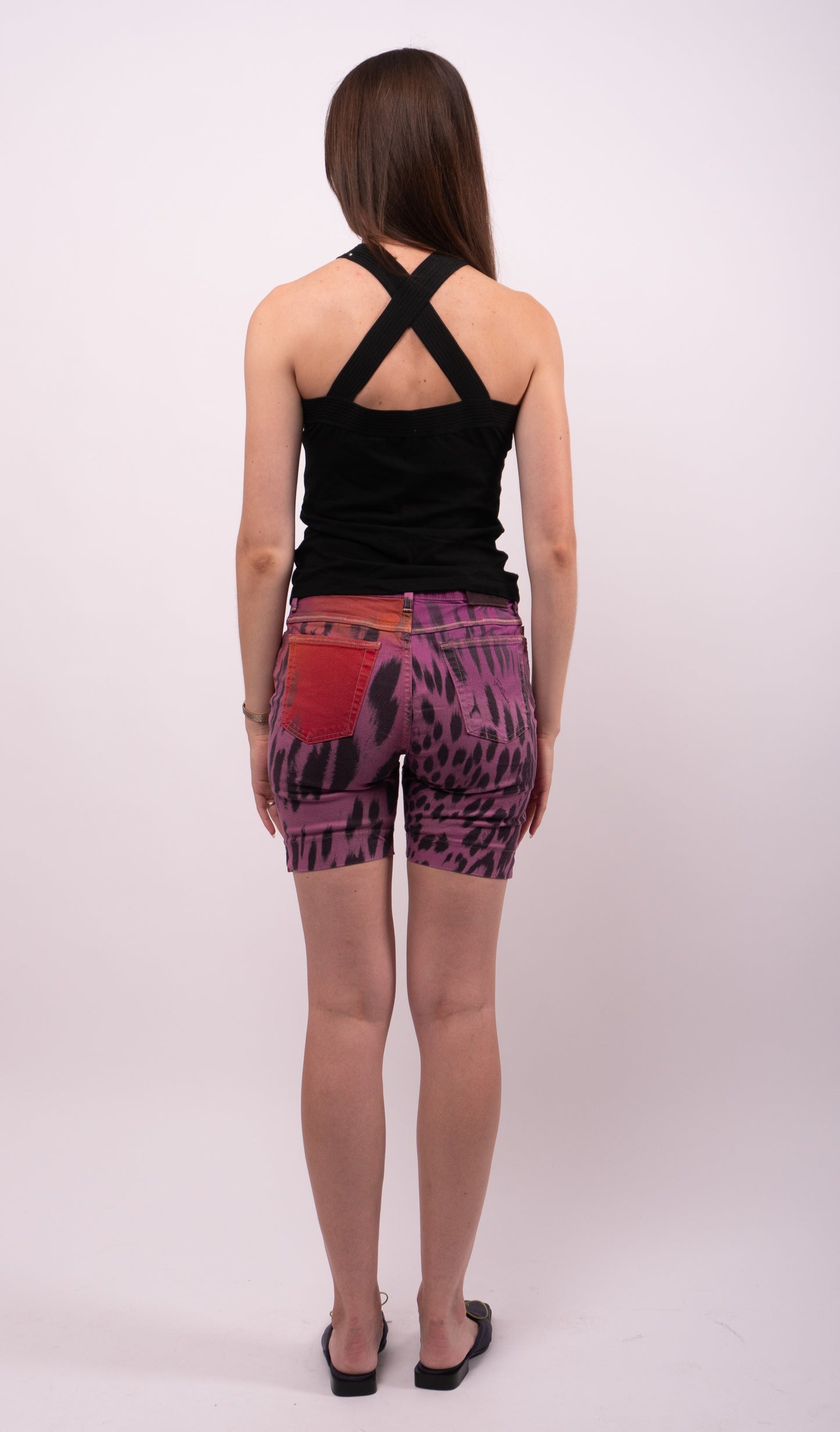 Just Cavalli Multicoloured Leopard Print Shorts