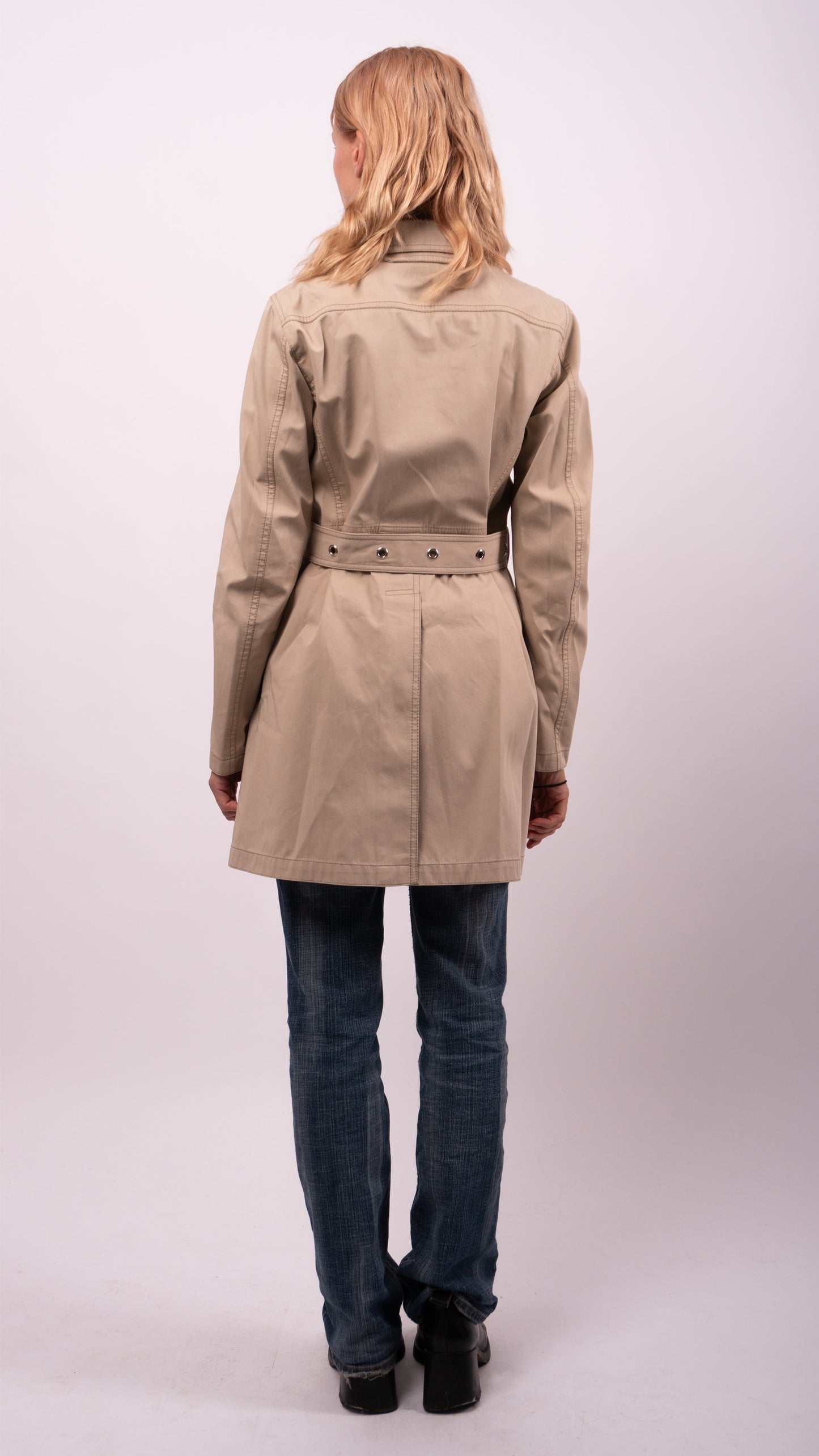 Prada Beige Button Up Trench Coat